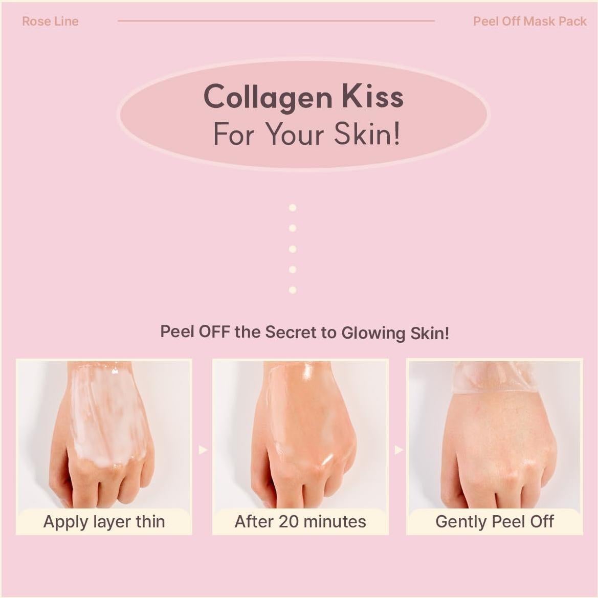 Mascarilla Peel-Off de Colágeno Rosa MIGUHARA 60ml Hidratante