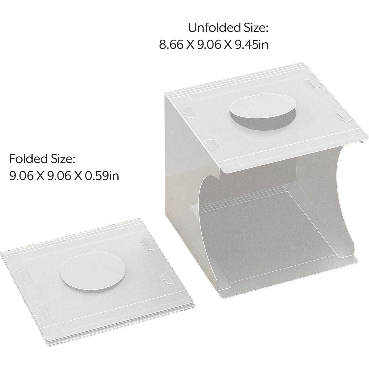 Kit Estudio Fotográfico Portátil Bower 9" con 2 LED y 6 Fondos