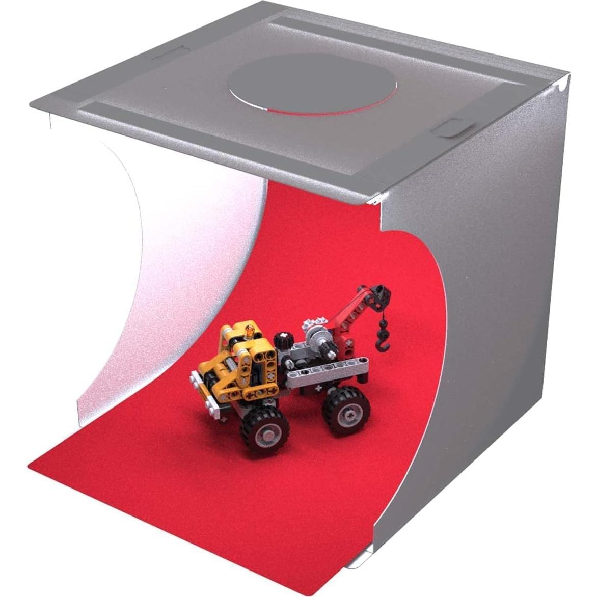 Kit Estudio Fotográfico Portátil Bower 9" con 2 LED y 6 Fondos