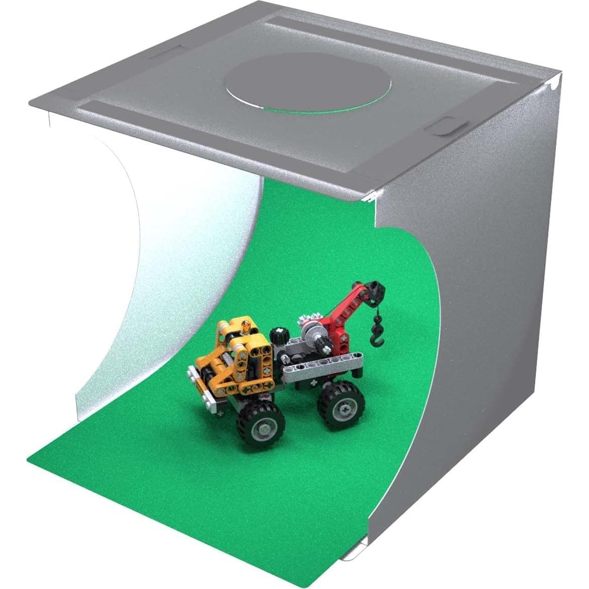 Kit Estudio Fotográfico Portátil Bower 9" con 2 LED y 6 Fondos