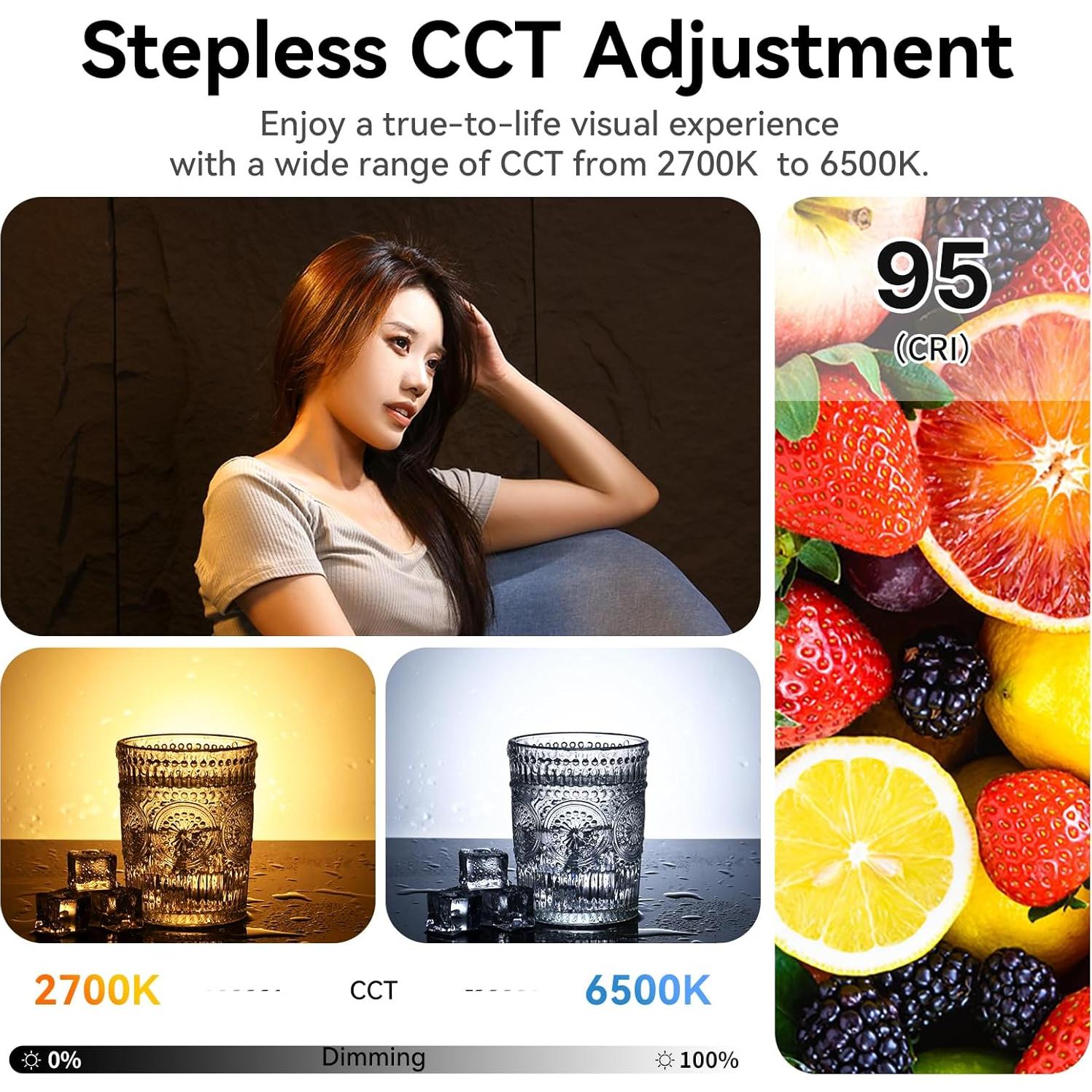 Luz LED Bi Color ULANZI 200W con Control APP y Montaje Bowens