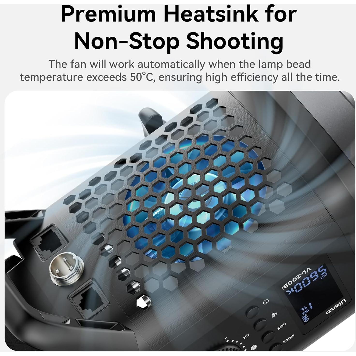 Luz LED Bi Color ULANZI 200W con Control APP y Montaje Bowens