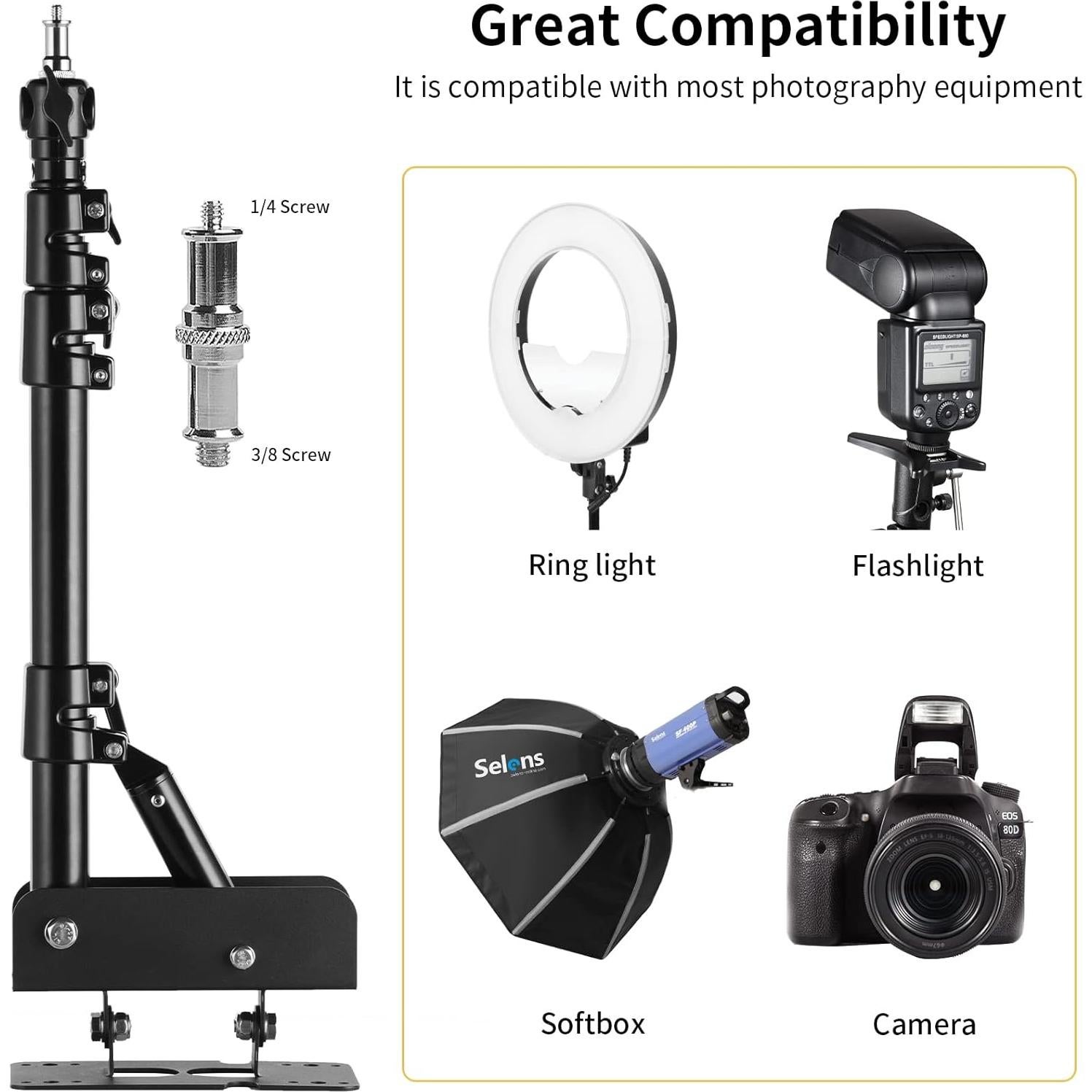 Brazo de Montaje en Pared Meking S1000 para Luz de Anillo 100cm