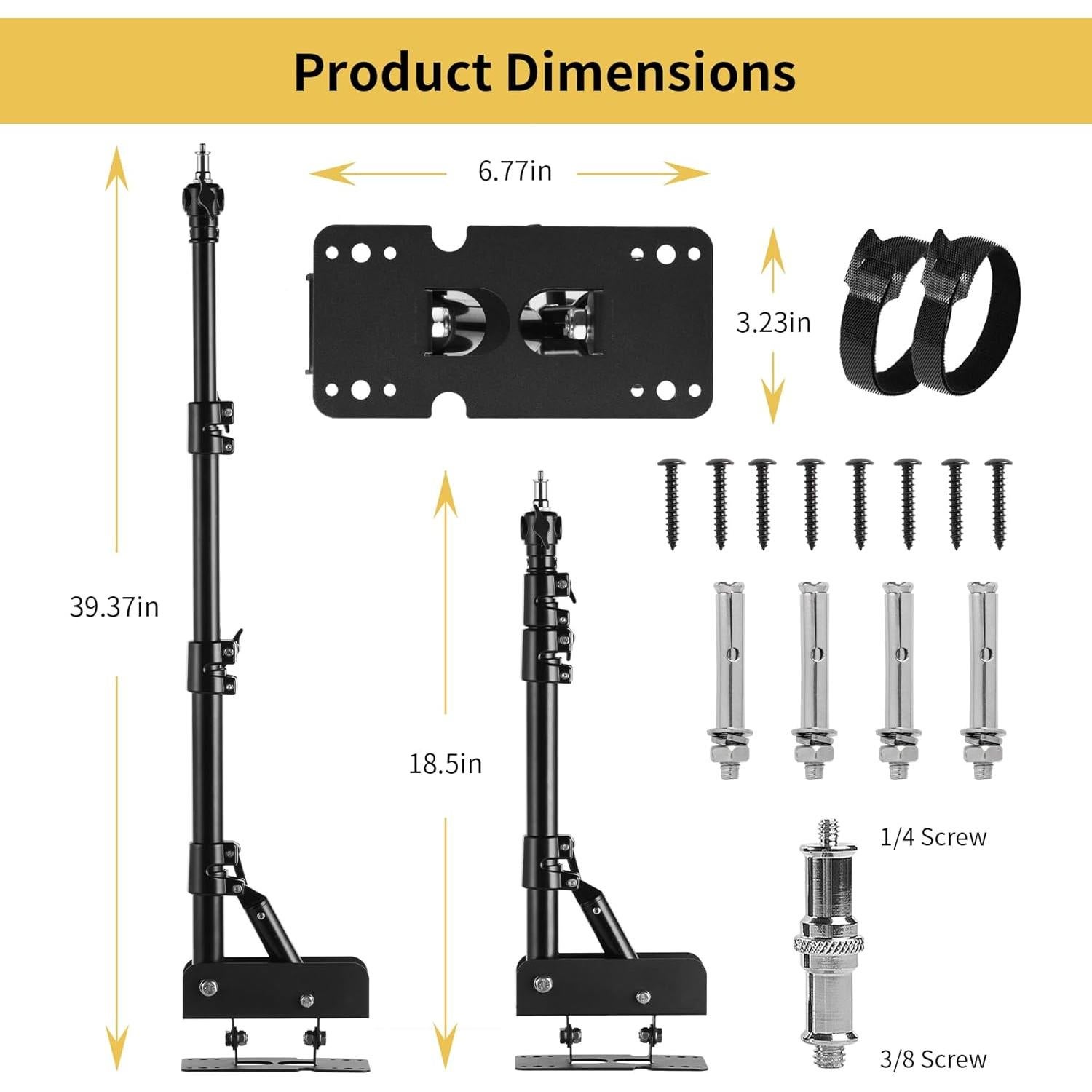 Brazo de Montaje en Pared Meking S1000 para Luz de Anillo 100cm