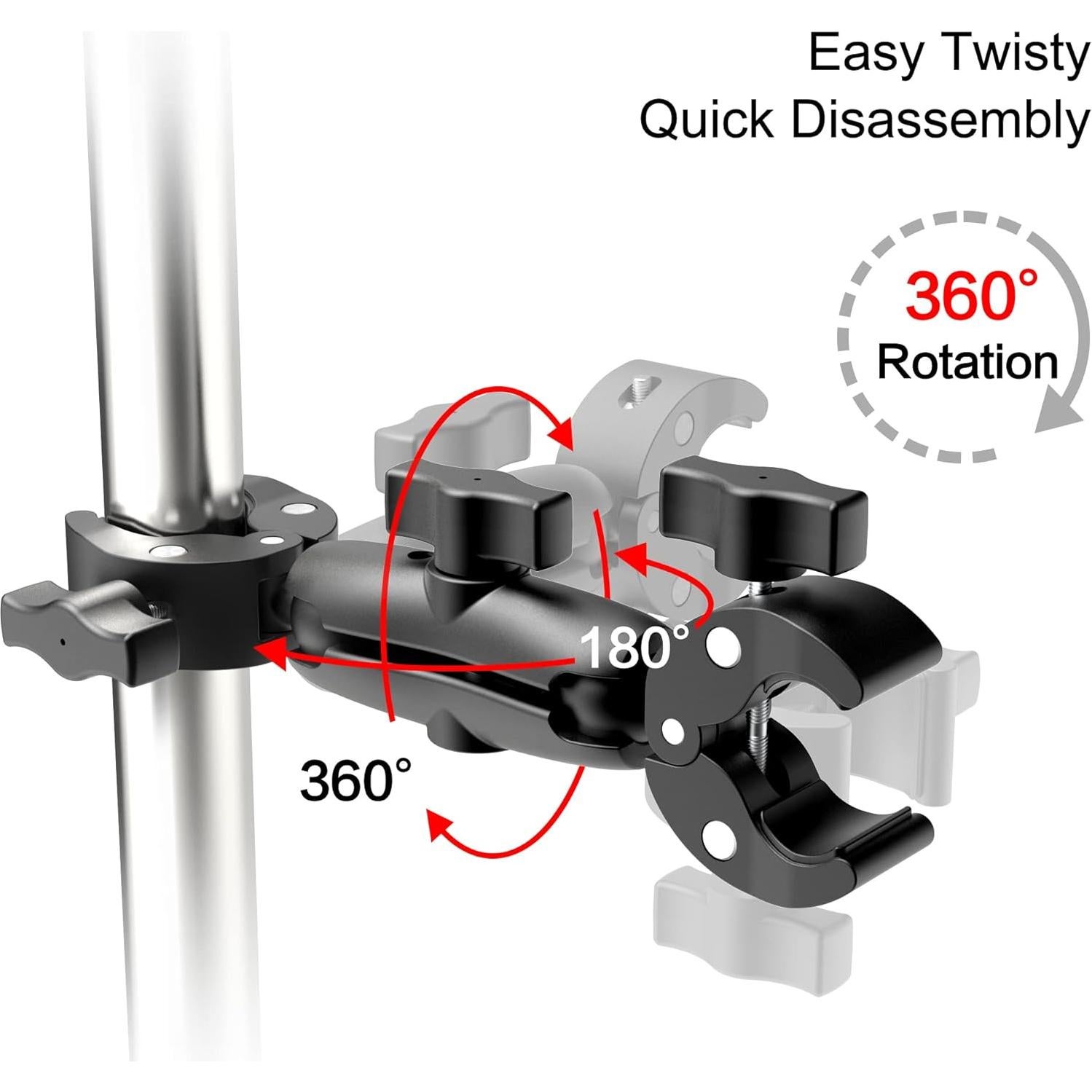 Soporte Doble Abrazadera Taisioner para Luz y Monitor 0.33 kg