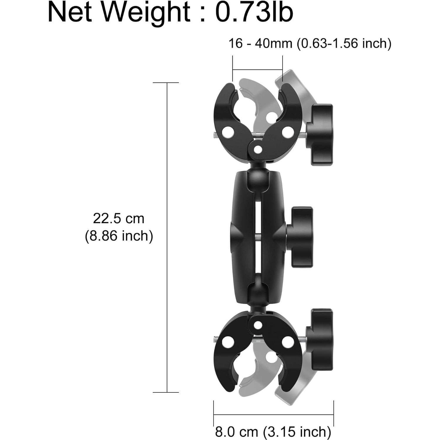 Soporte Doble Abrazadera Taisioner para Luz y Monitor 0.33 kg