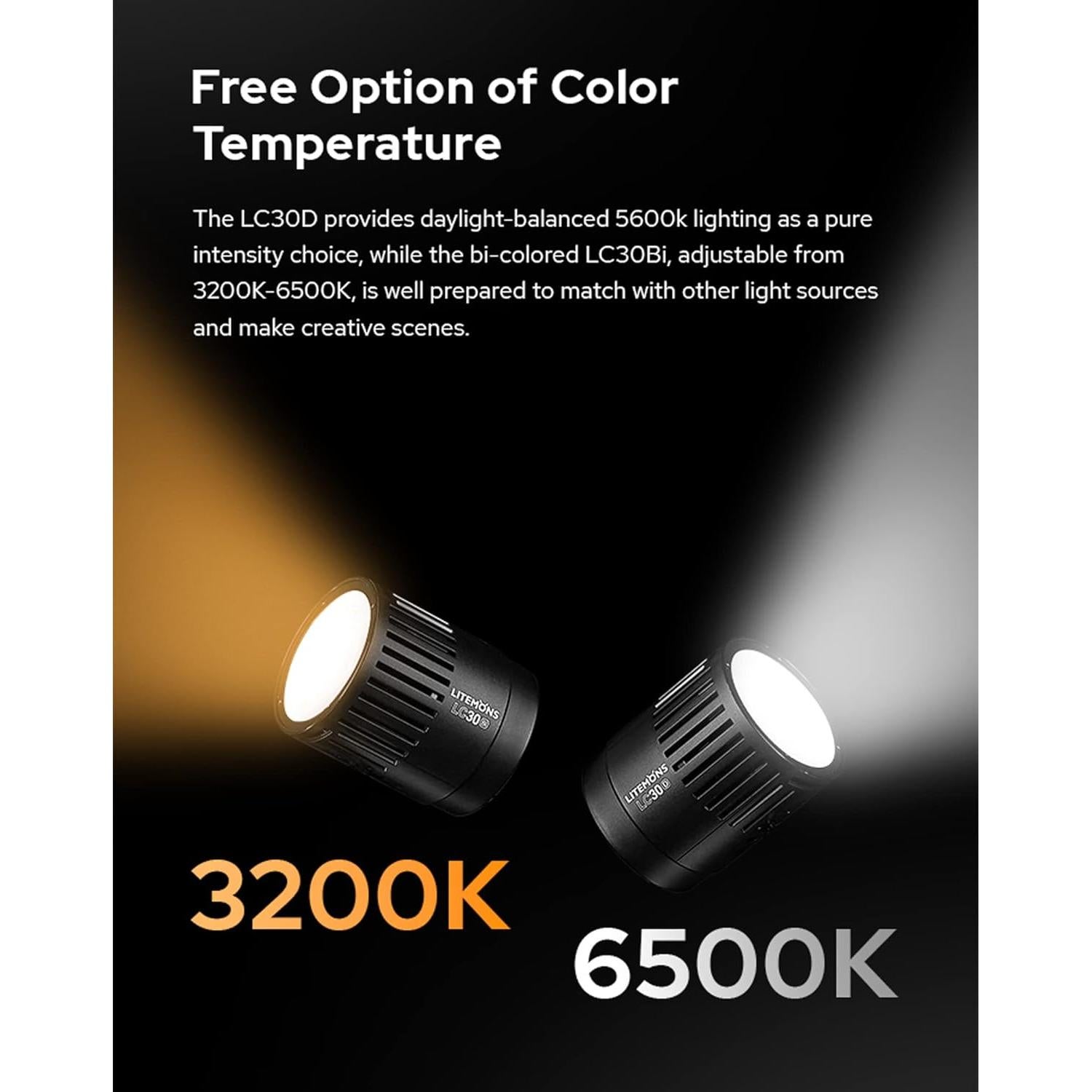 Luz LED Bi-Color Godox LC30Bi 3200K-5600K 25200LUX
