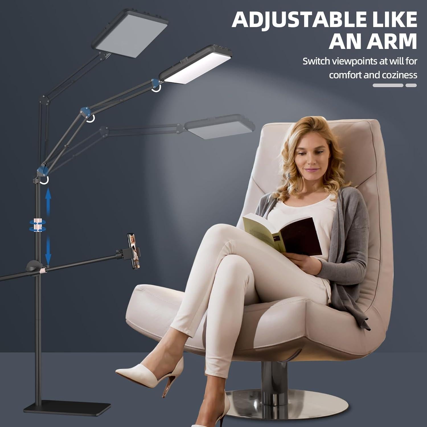 Luz de Selfie OUKMIC 30 cm con Trípode y Temperatura 2800-7000K