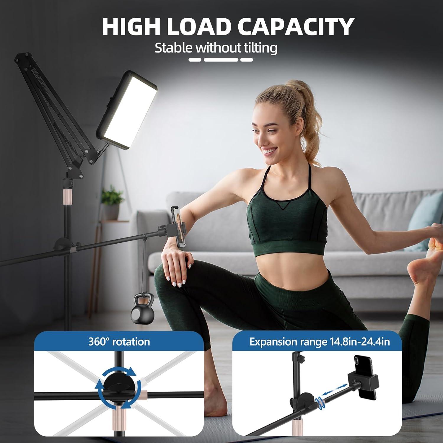 Luz de Selfie OUKMIC 30 cm con Trípode y Temperatura 2800-7000K