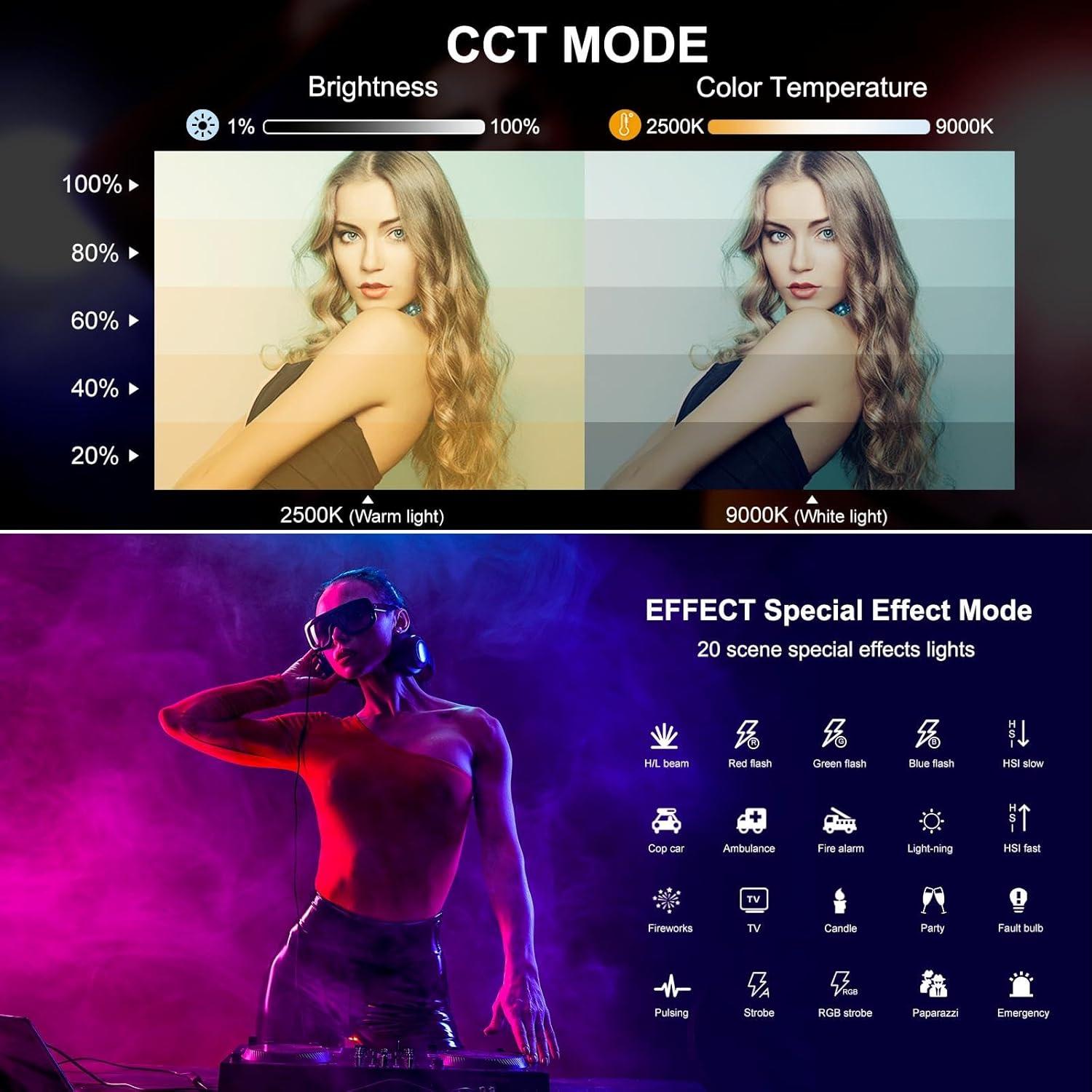 Varita de Luz RGB PULUZ 30cm 2000mAh 2500-9000K