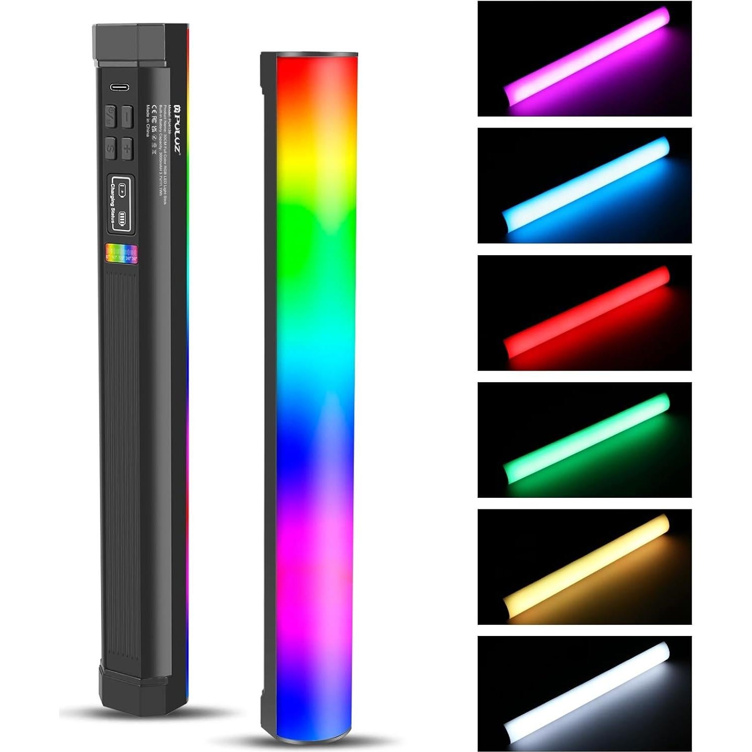Varita de Luz RGB PULUZ 30cm 2000mAh 2500-9000K