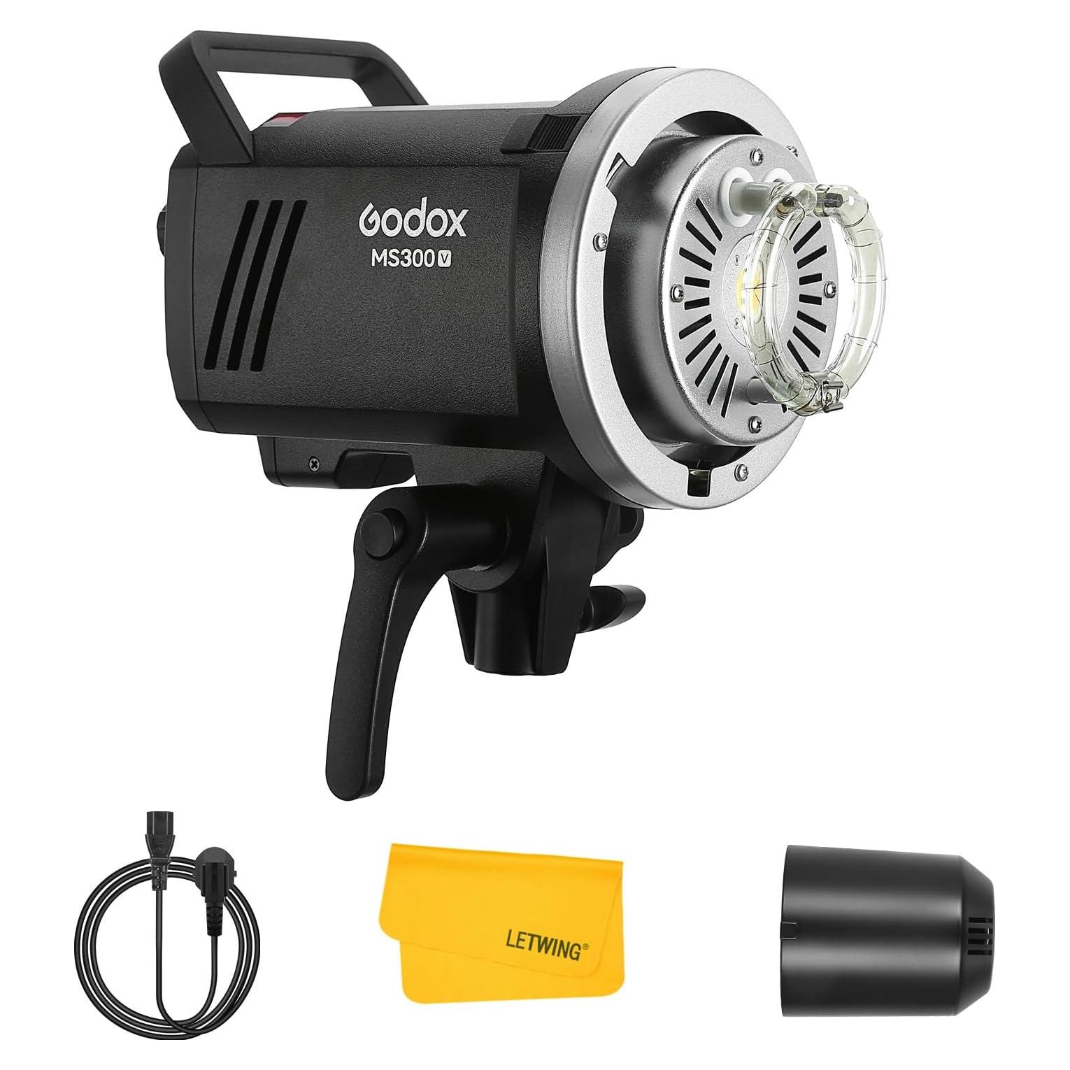 Flash Estroboscópico Godox MS300V 300W con Luz LED 10W