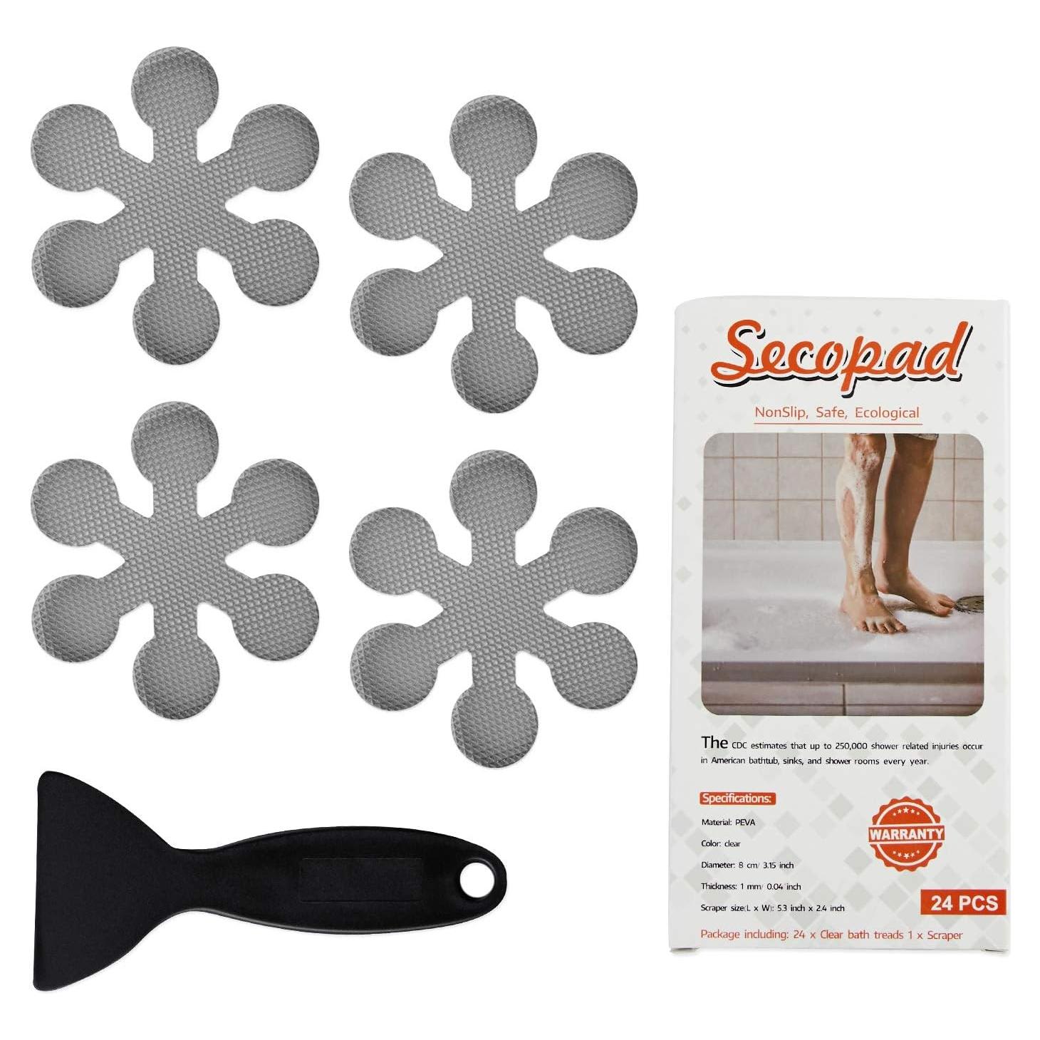 Calcomanías Antideslizantes Secopad 12 PCS Gris para Baño