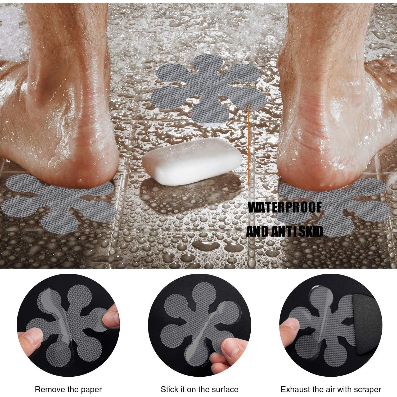 Calcomanías Antideslizantes Secopad 12 PCS Gris para Baño