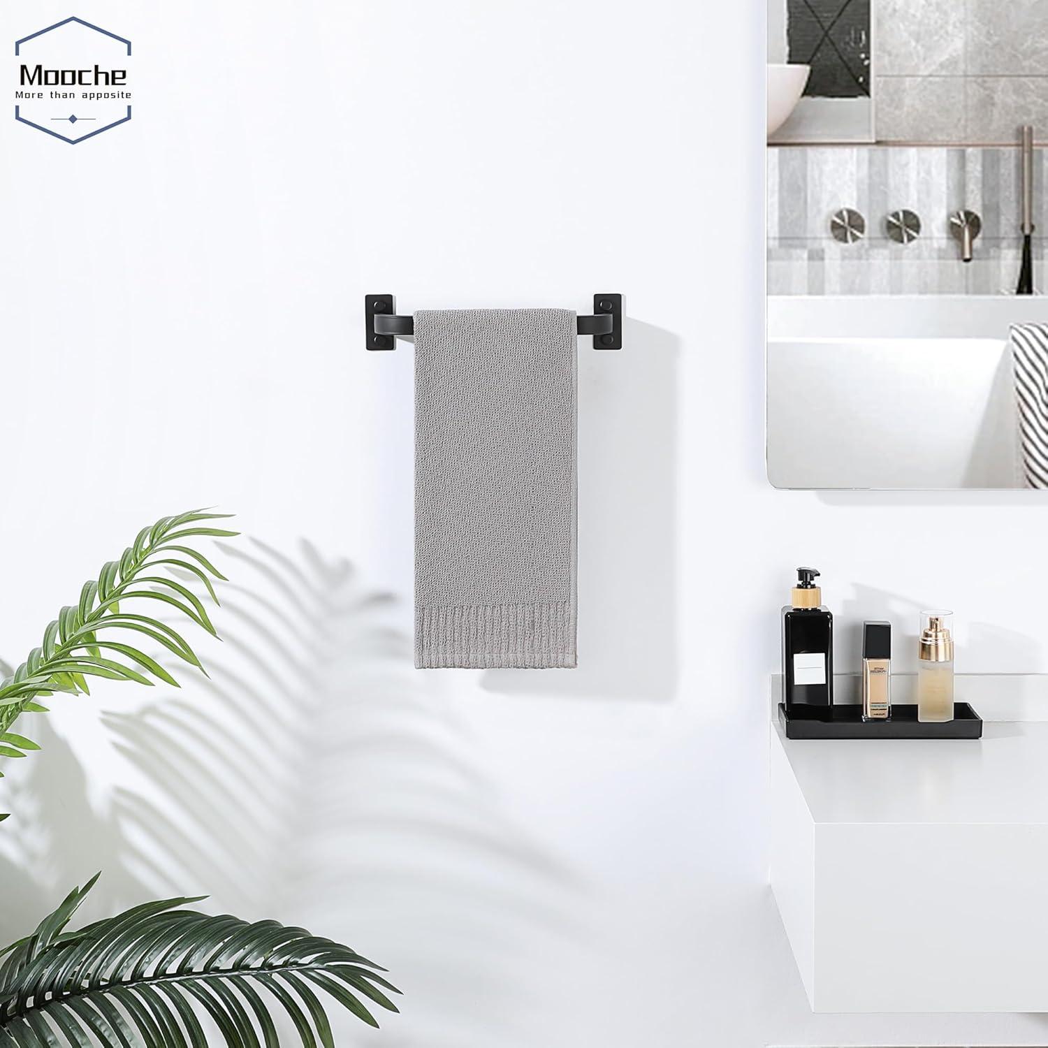 Barra de Toalla Mooche 25,4 cm Acero Inoxidable Negro Mate