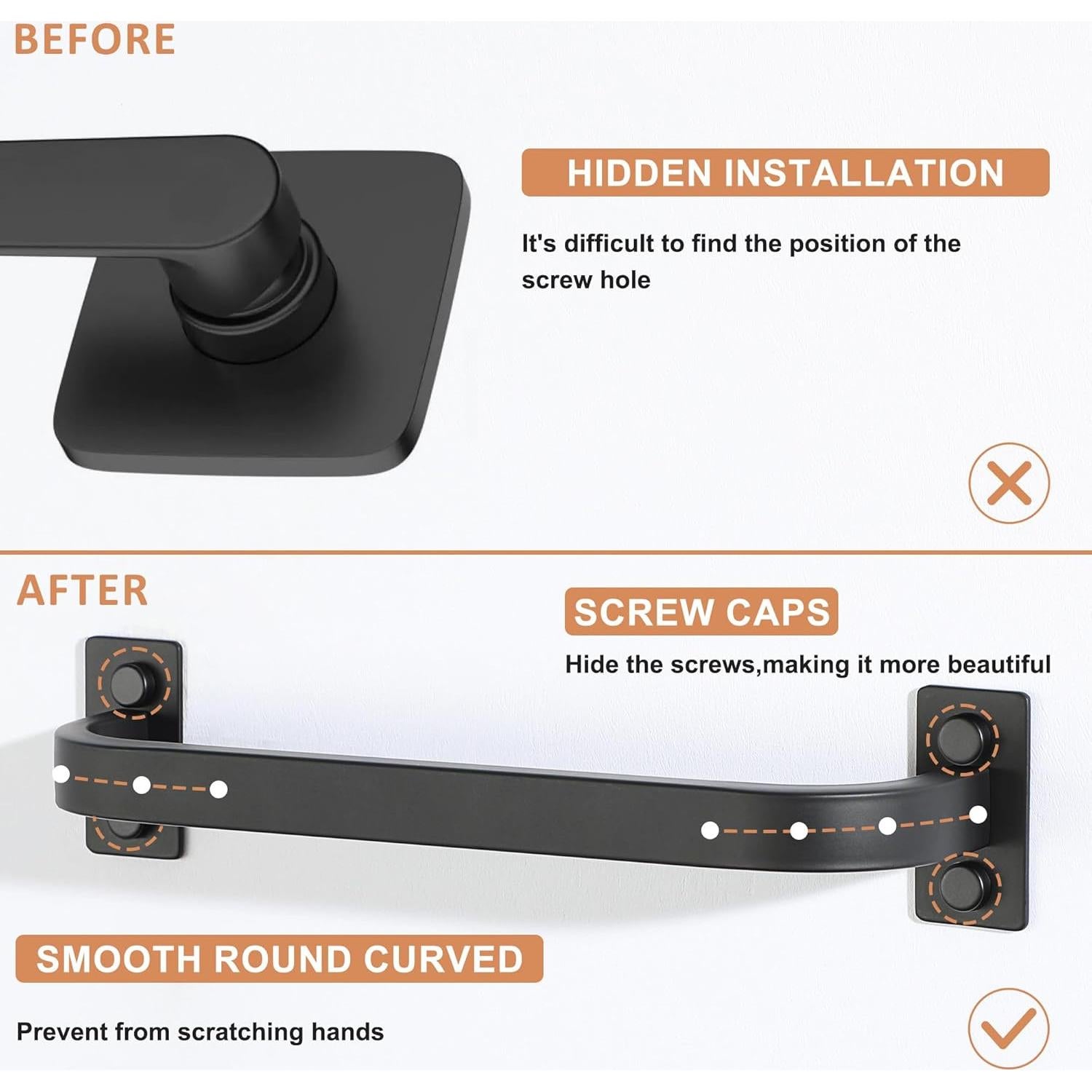 Barra de Toalla Mooche 25,4 cm Acero Inoxidable Negro Mate