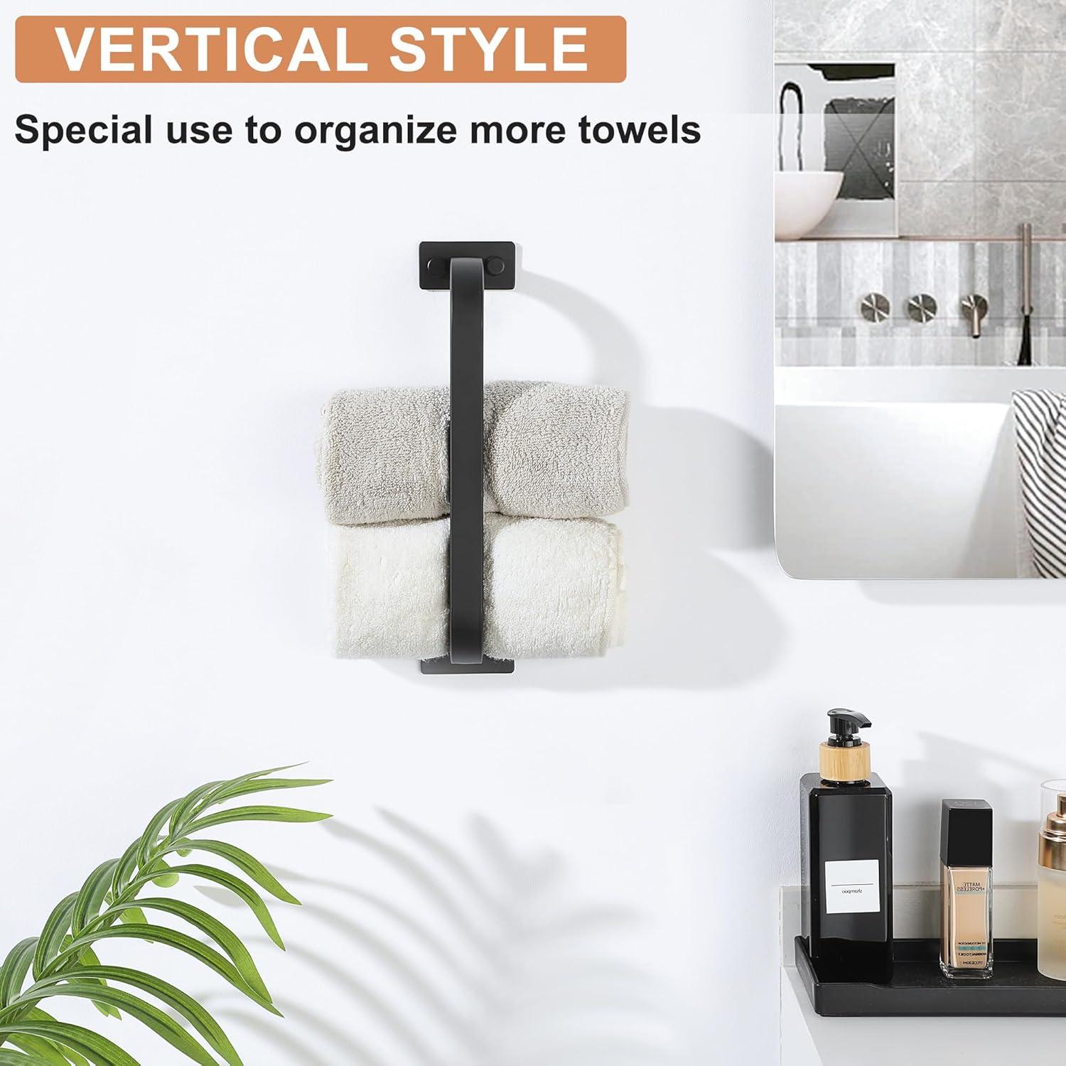 Barra de Toalla Mooche 25,4 cm Acero Inoxidable Negro Mate