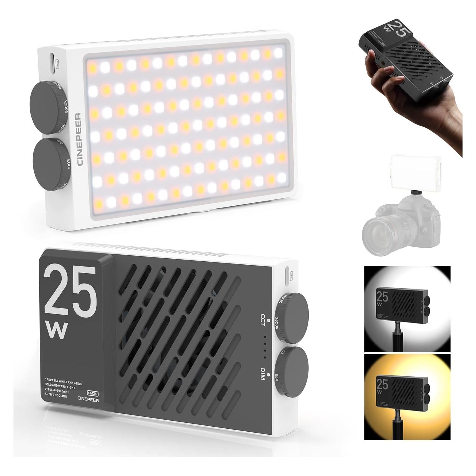 Luz de Video LED ZHIYUN CINEPEER CM25 25W Regulable 2700K-6200K