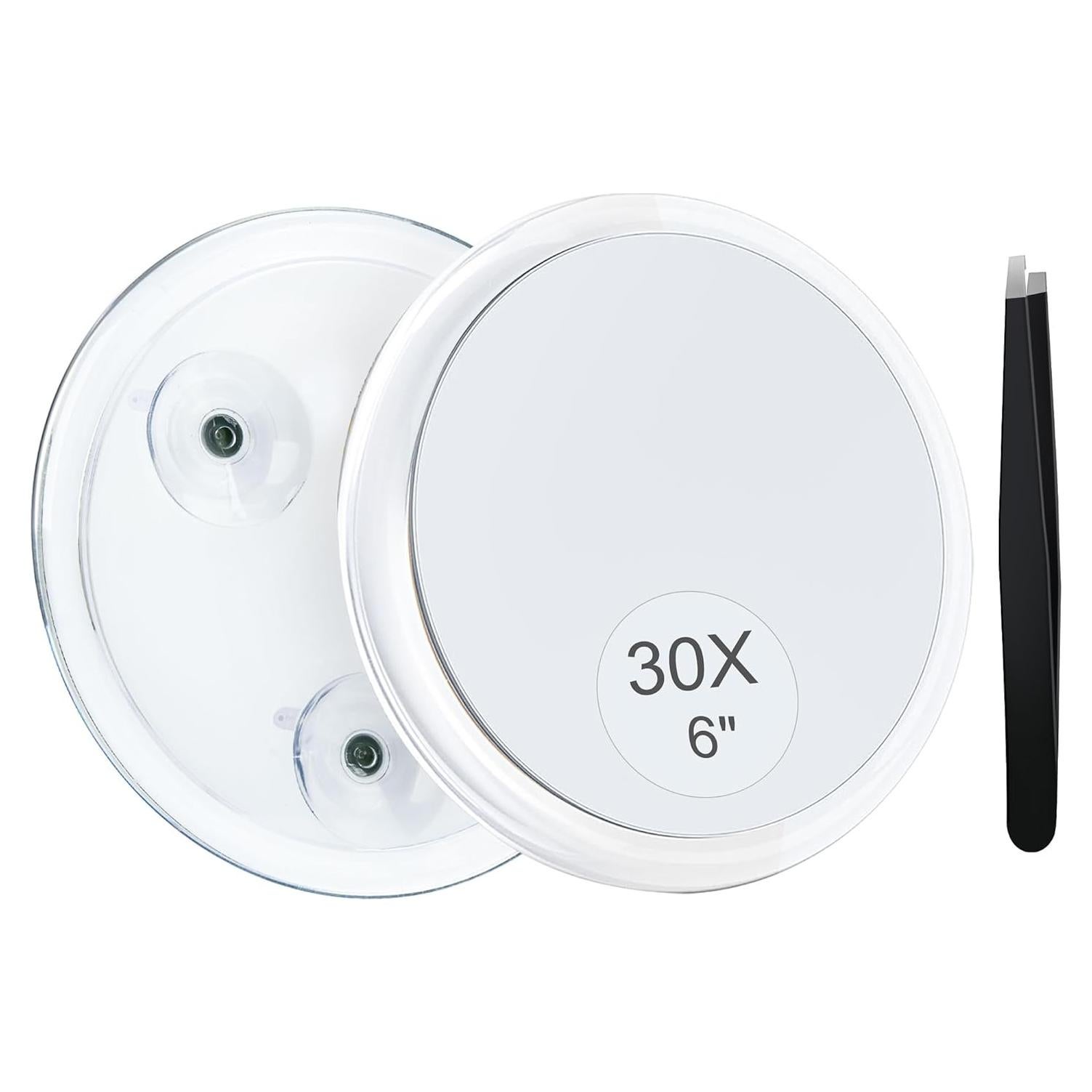 Espejo de Aumento 30X MIYADIVA 15 cm Ventosa Maquillaje