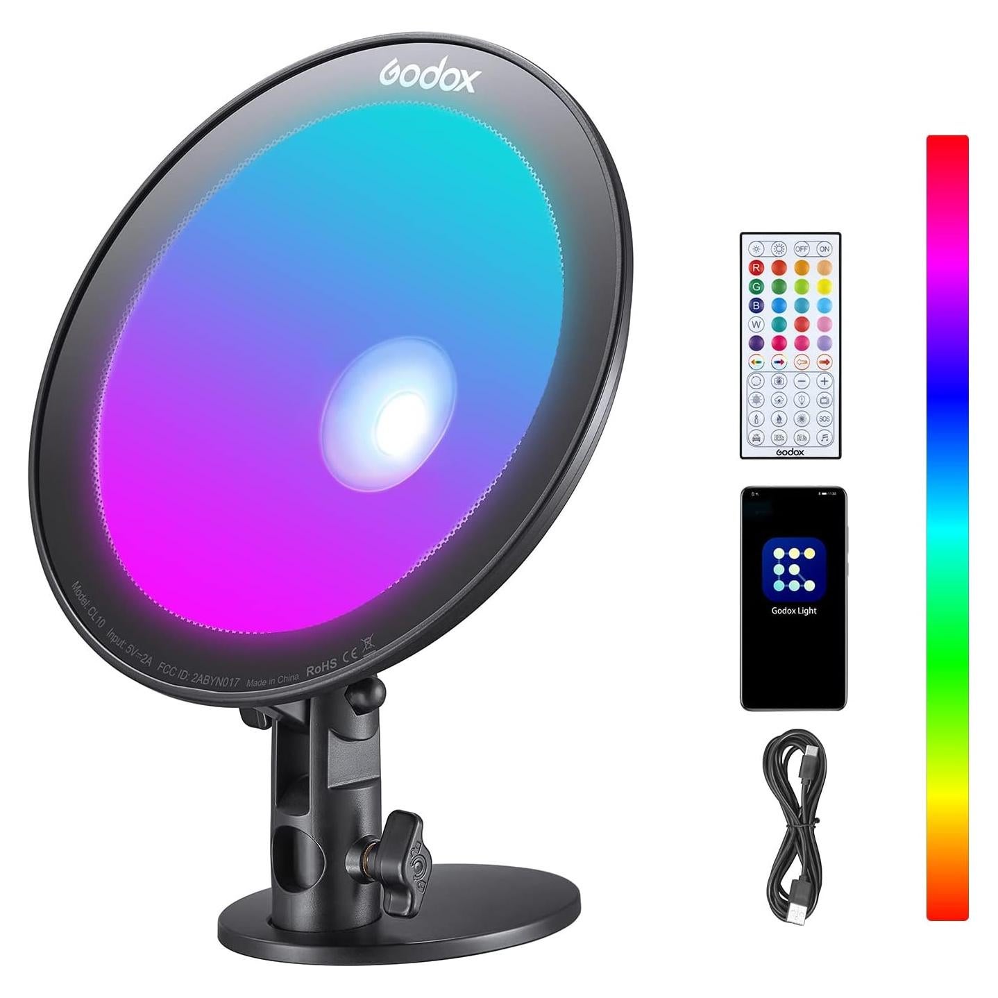 Luz LED RGB Godox CL10 10W 36000 Colores Control APP