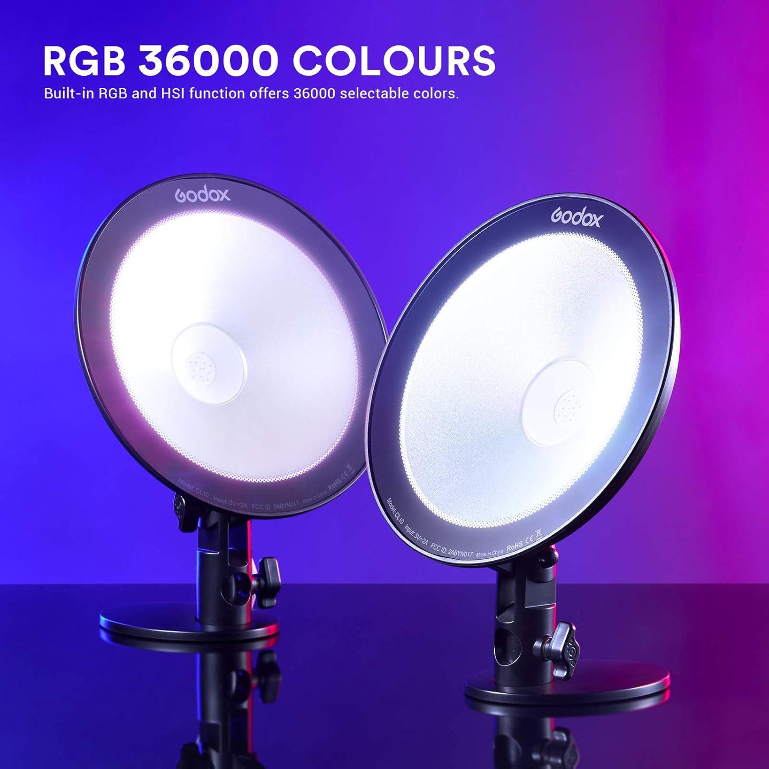 Luz LED RGB Godox CL10 10W 36000 Colores Control APP