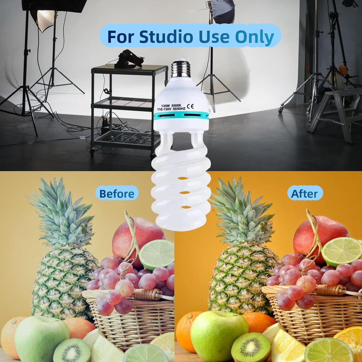 Bombilla CFL 135W 5500K E27 para Softbox Fotografía