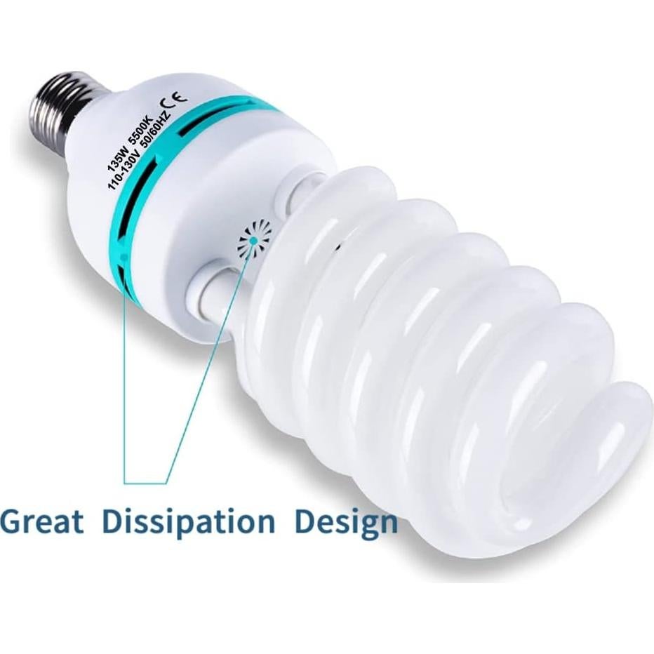 Bombilla CFL 135W 5500K E27 para Softbox Fotografía