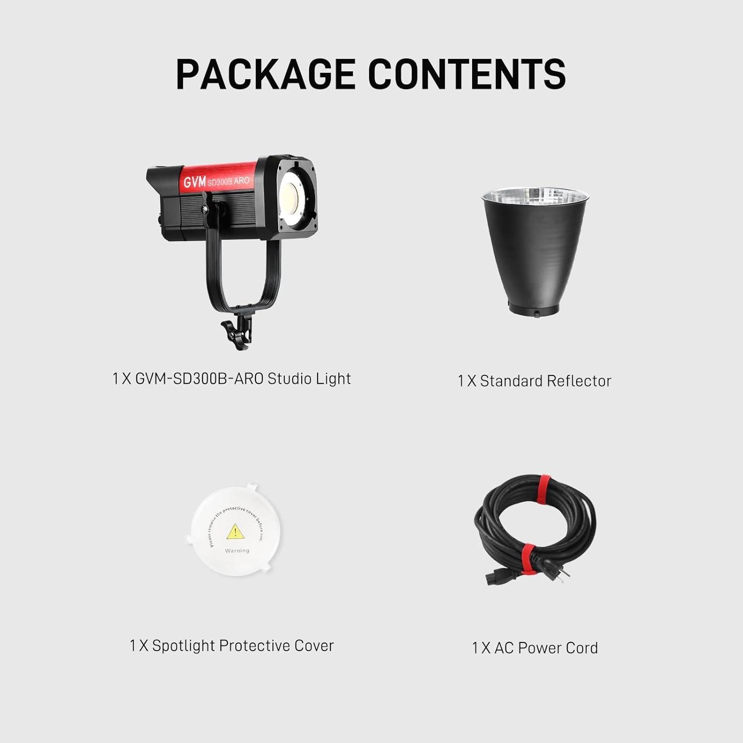 Luces de Estudio Bi-Color GVM 300W con Control App y 12 Modos