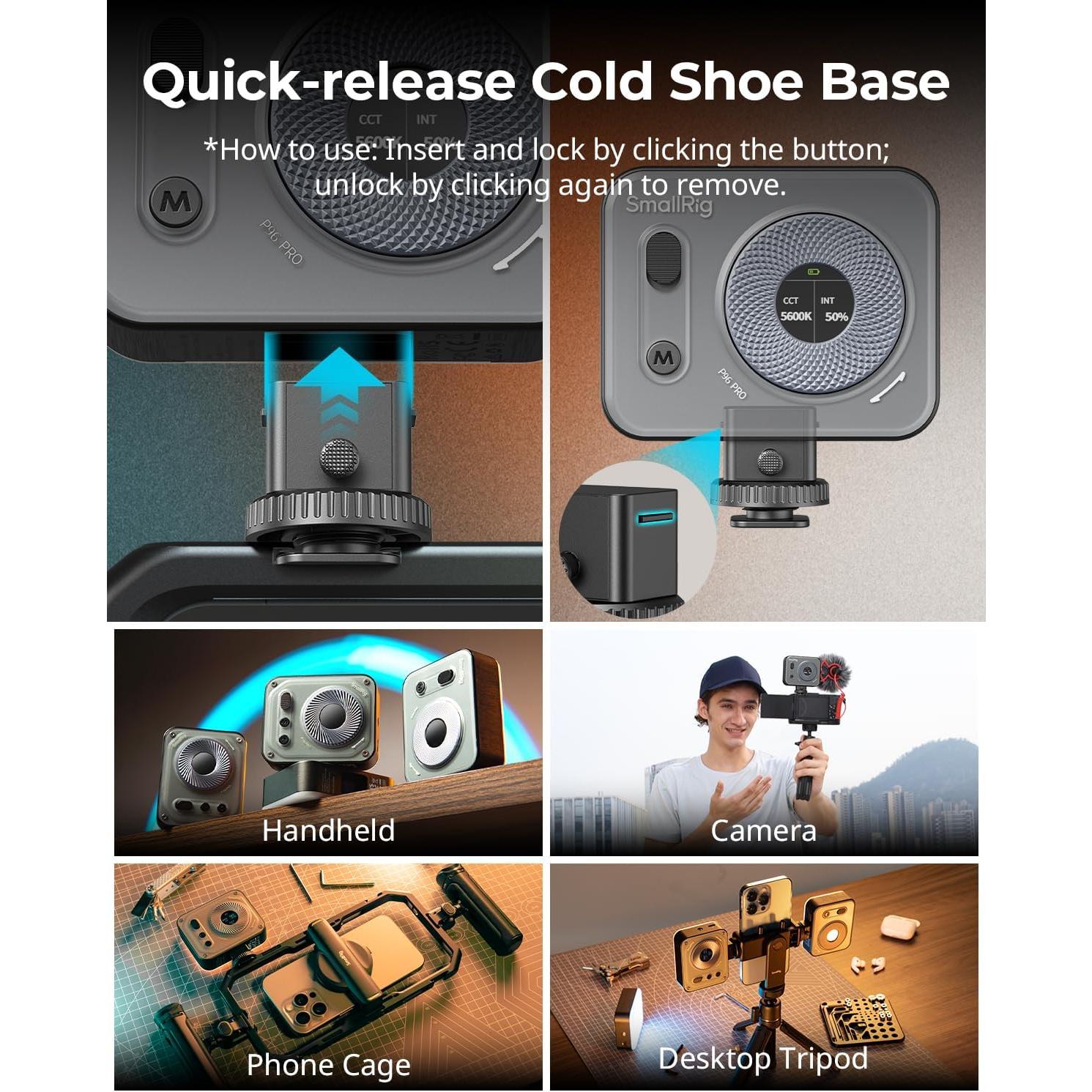 Luz LED de Video SmallRig Vibe P96 Pro 2500-6500K CRI95+