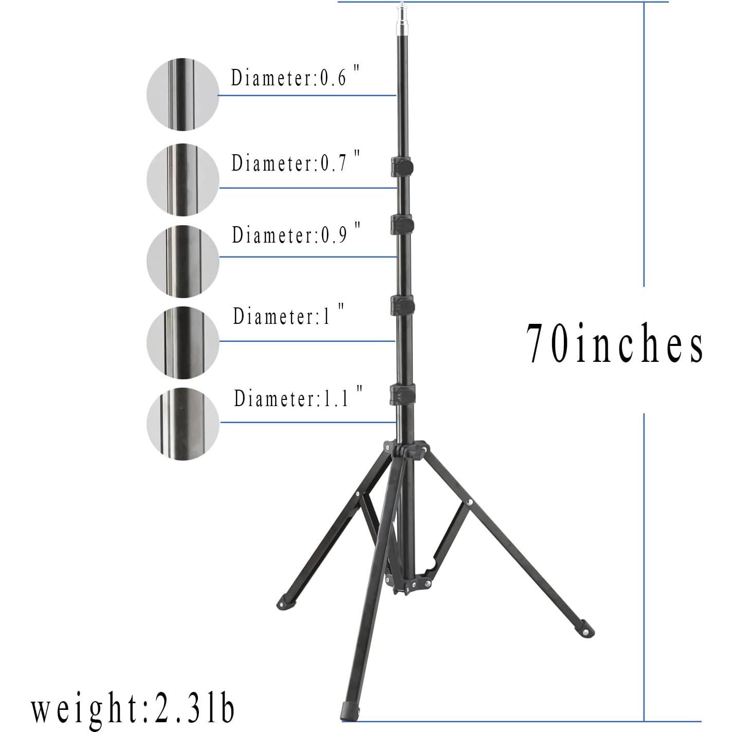 Soporte de Luz LED Plegable WELLMAKING 180 cm 3 kg