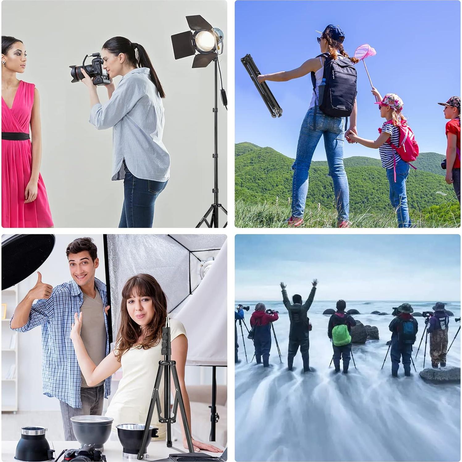 Soporte de Luz LED Plegable WELLMAKING 180 cm 3 kg