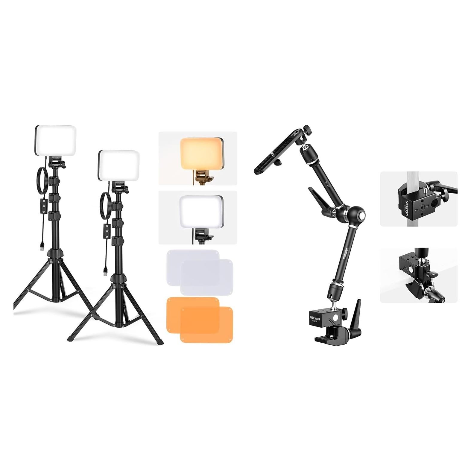 Kit de Iluminación LED Neewer BP66 Bi Color 3200K-5600K