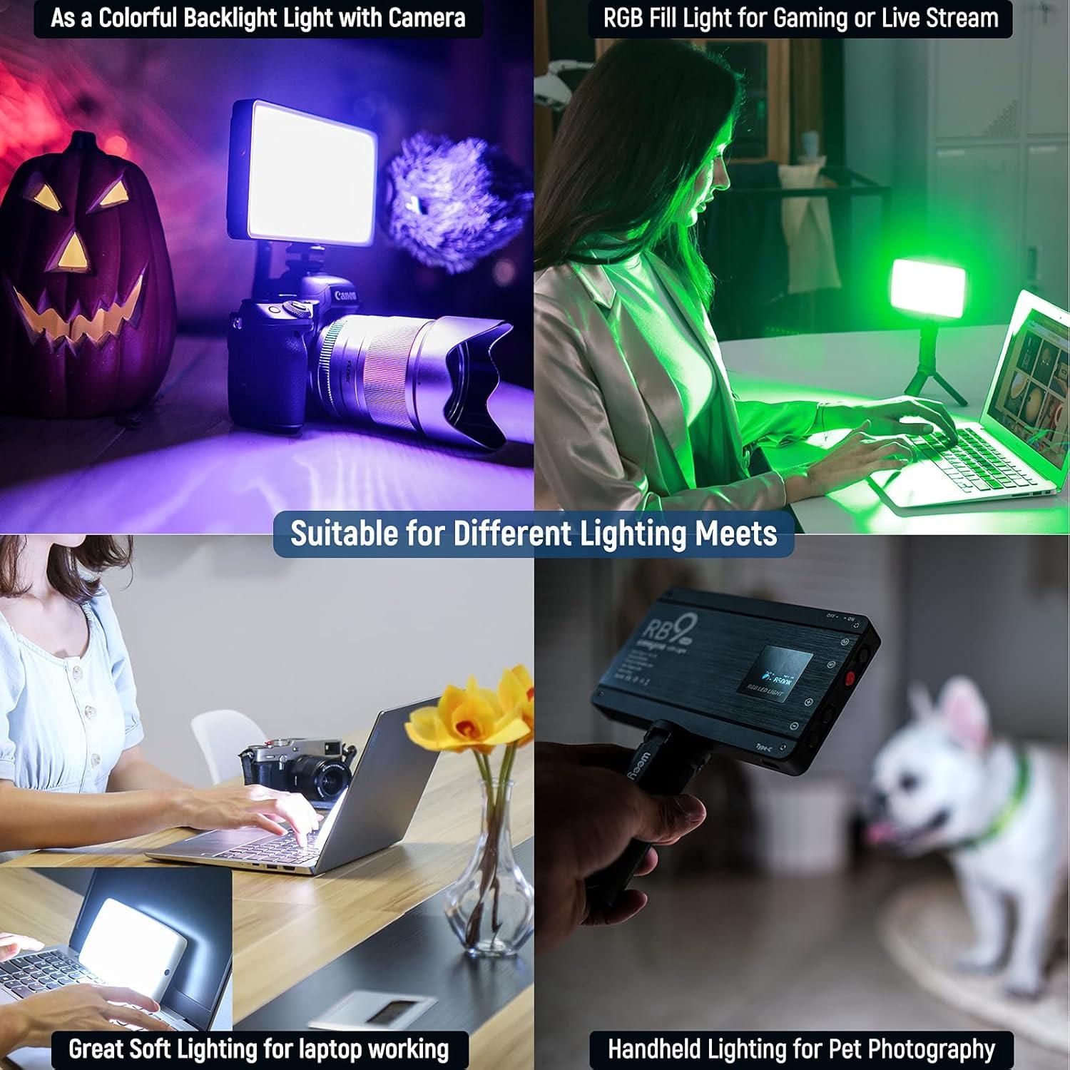 Weeylite RB9 Luz de Video RGB 12W Control App 2500-8500K