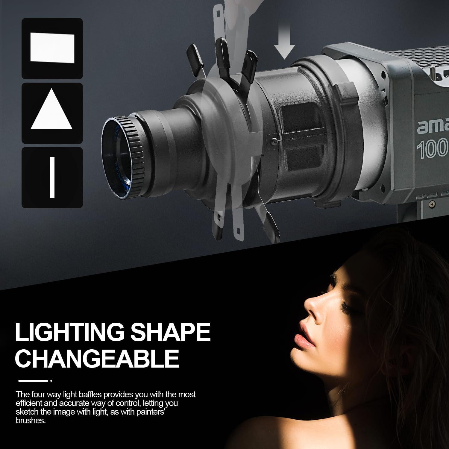 Kit de Foco Spot Wellmaking S-80 con Montura Bowens y Snoot