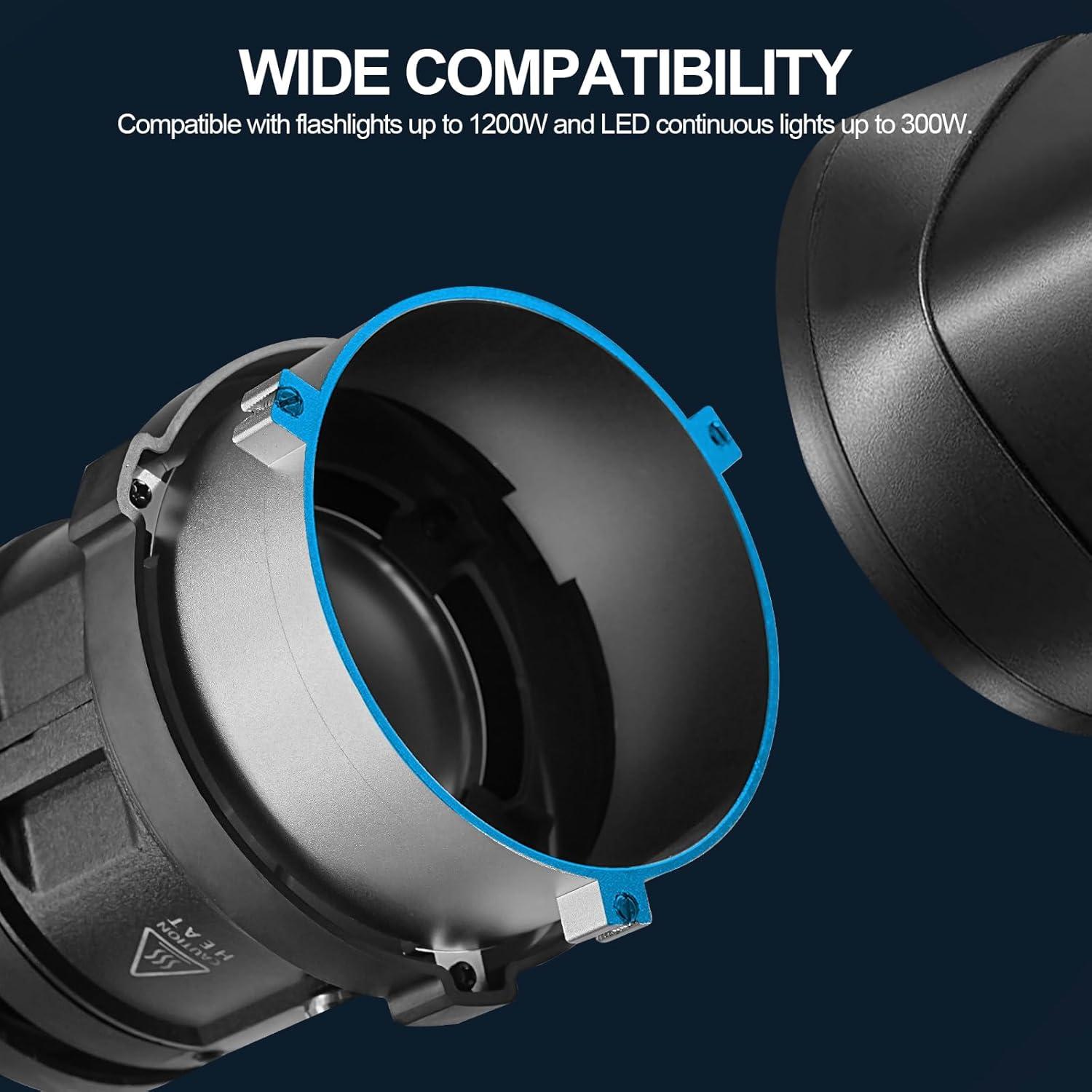 Kit de Foco Spot Wellmaking S-80 con Montura Bowens y Snoot