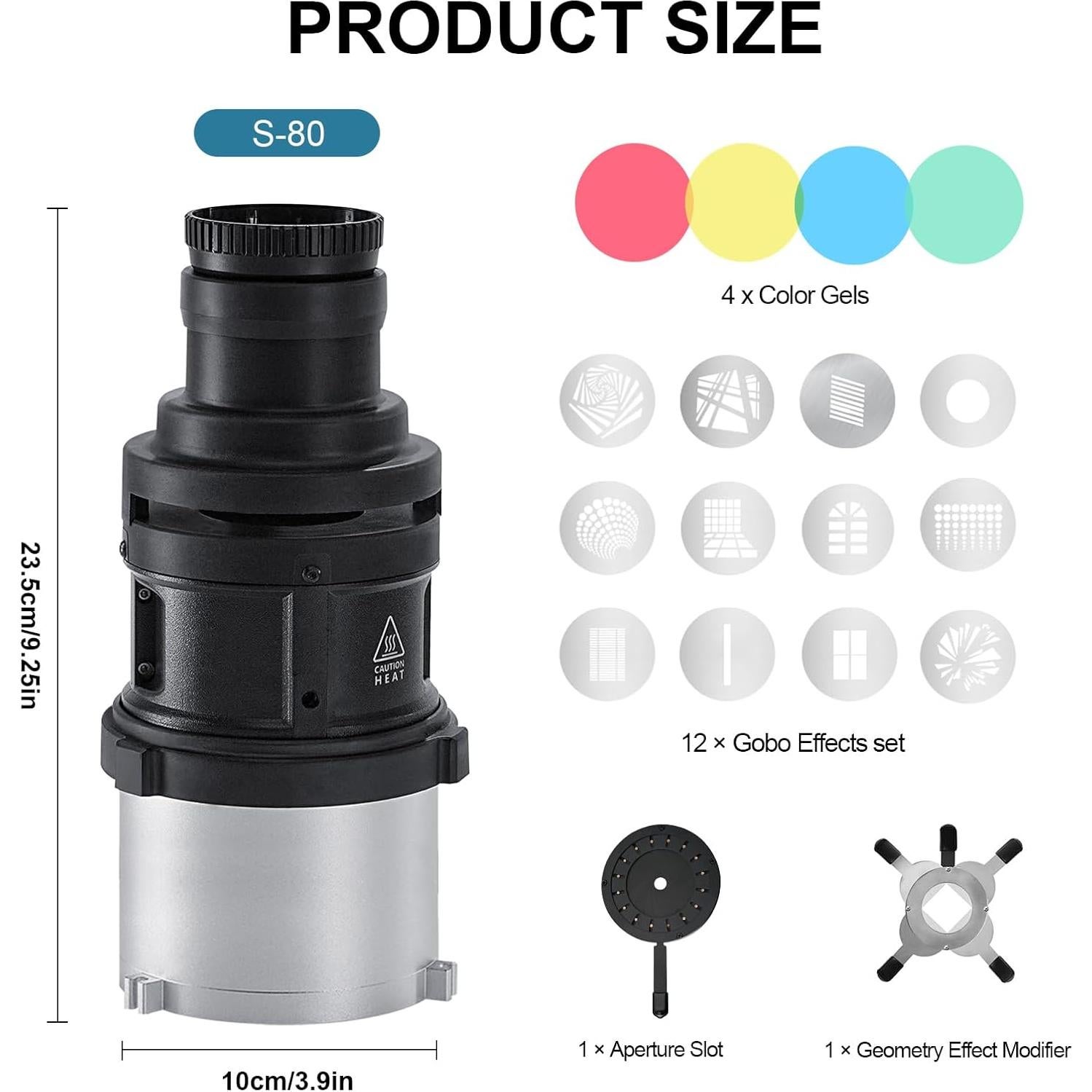 Kit de Foco Spot Wellmaking S-80 con Montura Bowens y Snoot