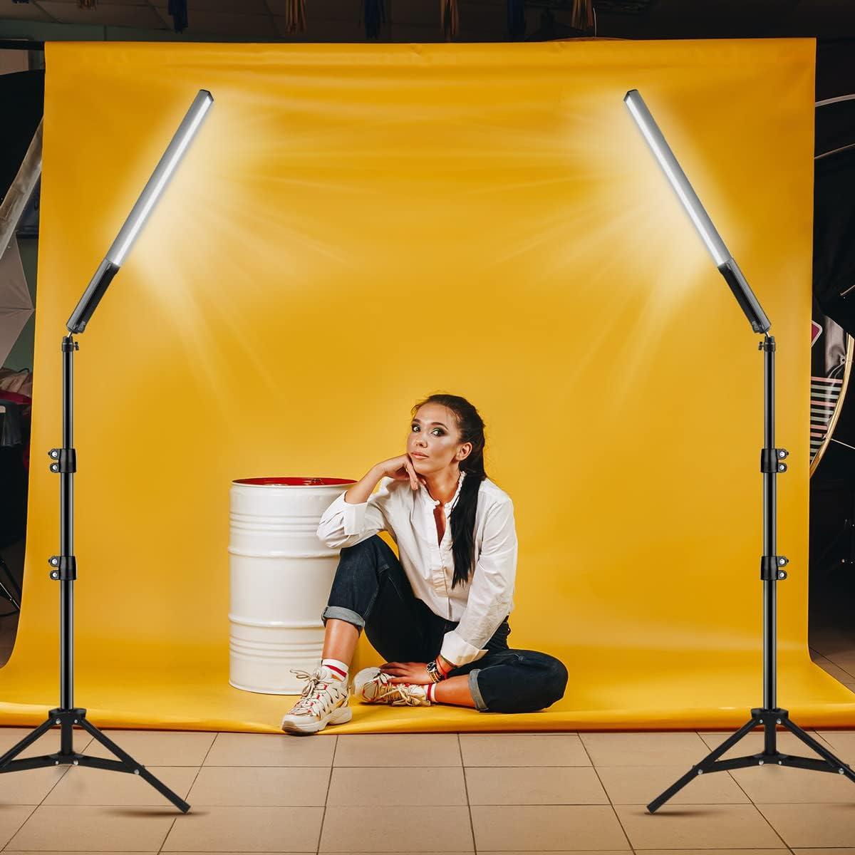 Luz Fotográfica LED RGB Portátil Hagibis 2 Pack 1000 Lúmenes