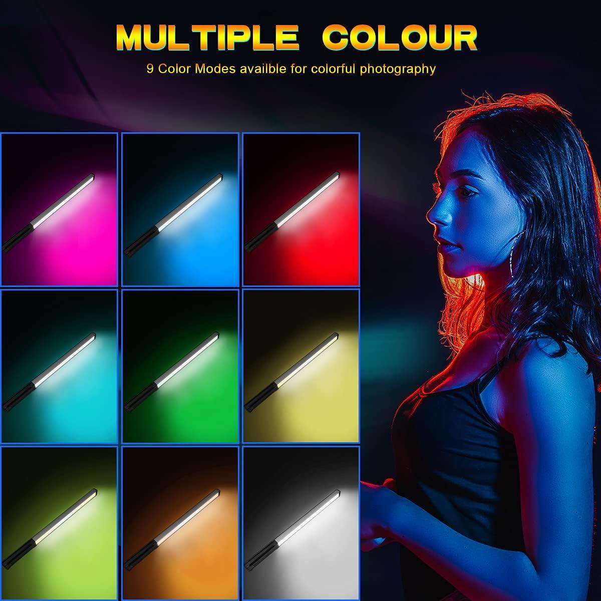 Luz Fotográfica LED RGB Portátil Hagibis 2 Pack 1000 Lúmenes