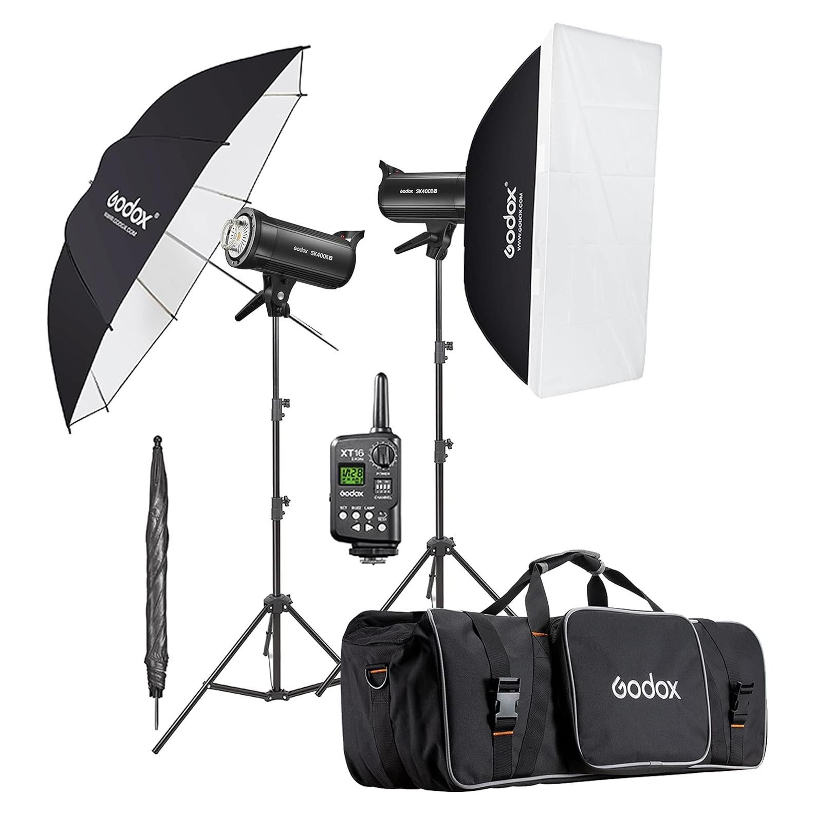 Kit de Flash Estroboscópico Godox SK400II-V 800Ws para Estudio