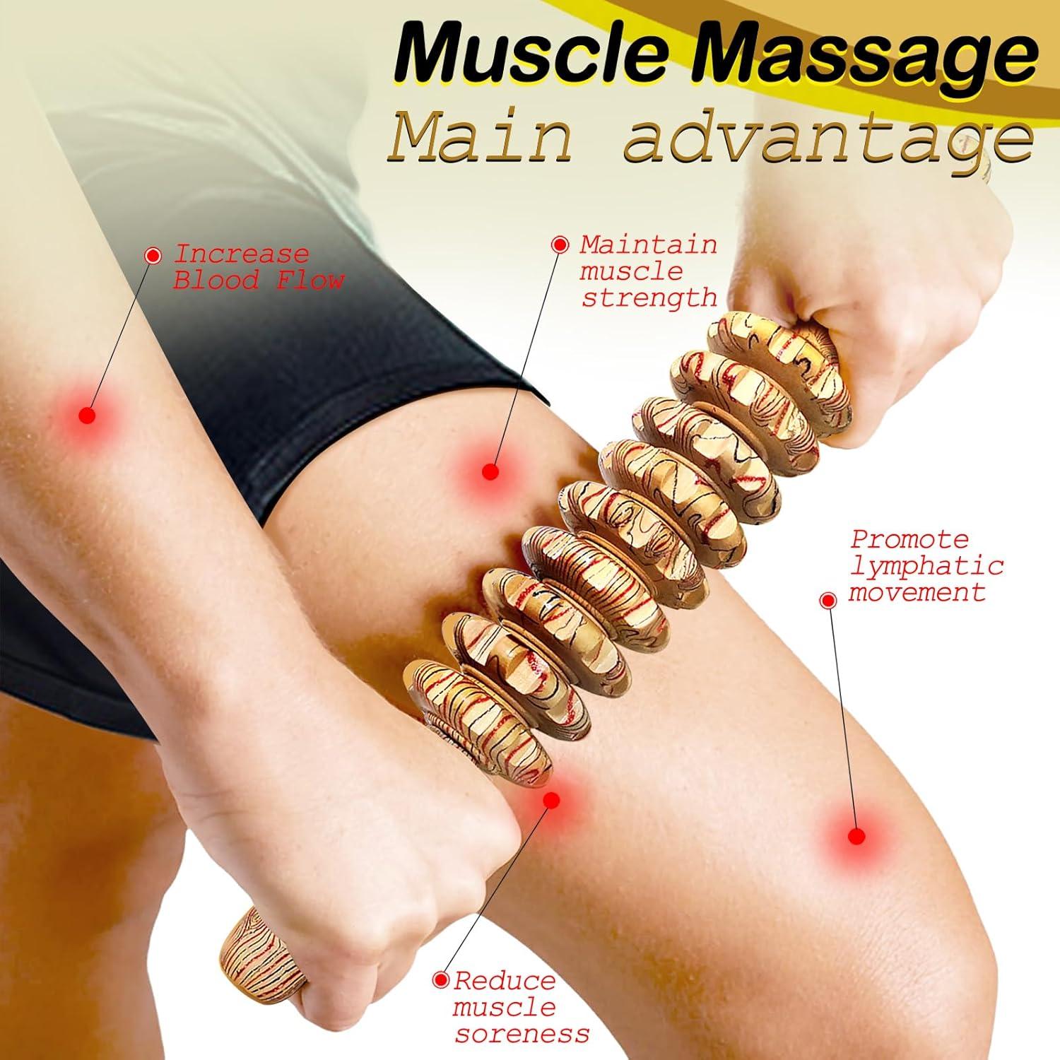 Rodillo Masajeador de Madera Deston SB-123 para Cuerpo