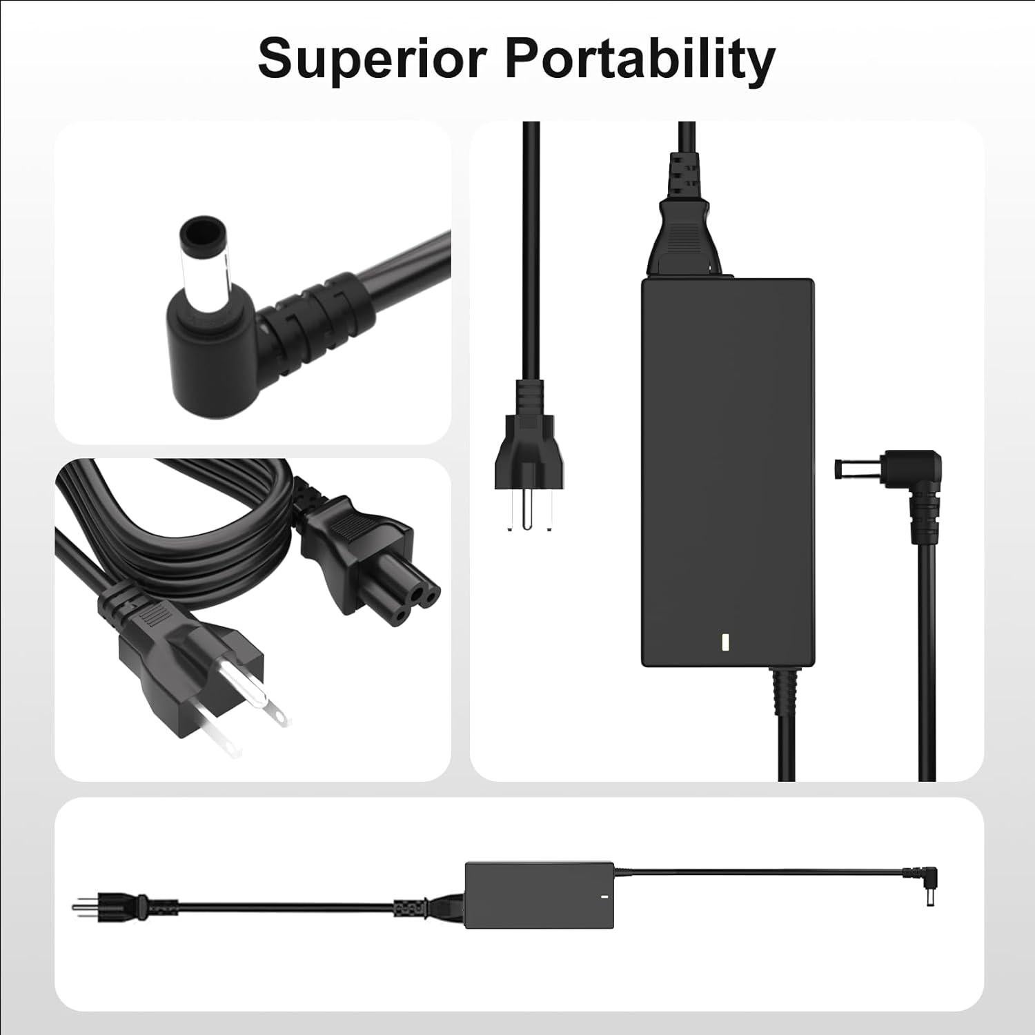 15V Power Charger for Neewer Photo Studio Ring Light 14 Inches and 18 Inches Neewer Ring Light Power Cable NW-150480D2 DC15V 5A 4.8A 75W 72W Power Supply ac Adapter