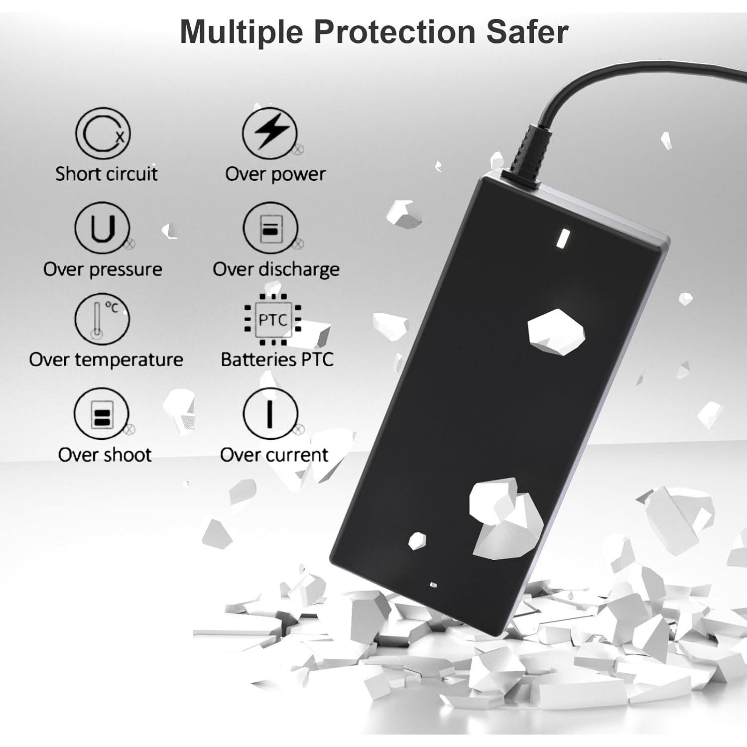 15V Power Charger for Neewer Photo Studio Ring Light 14 Inches and 18 Inches Neewer Ring Light Power Cable NW-150480D2 DC15V 5A 4.8A 75W 72W Power Supply ac Adapter