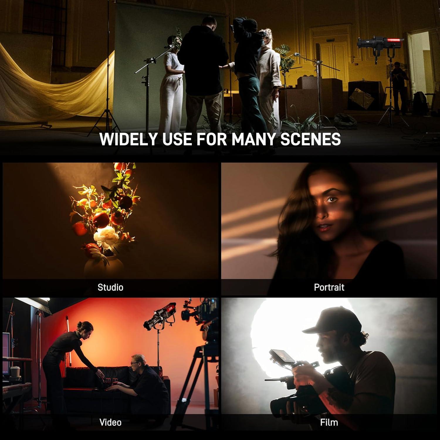 Kit Snoot Óptico GVM con 30 Gobos y 5 Filtros de Color