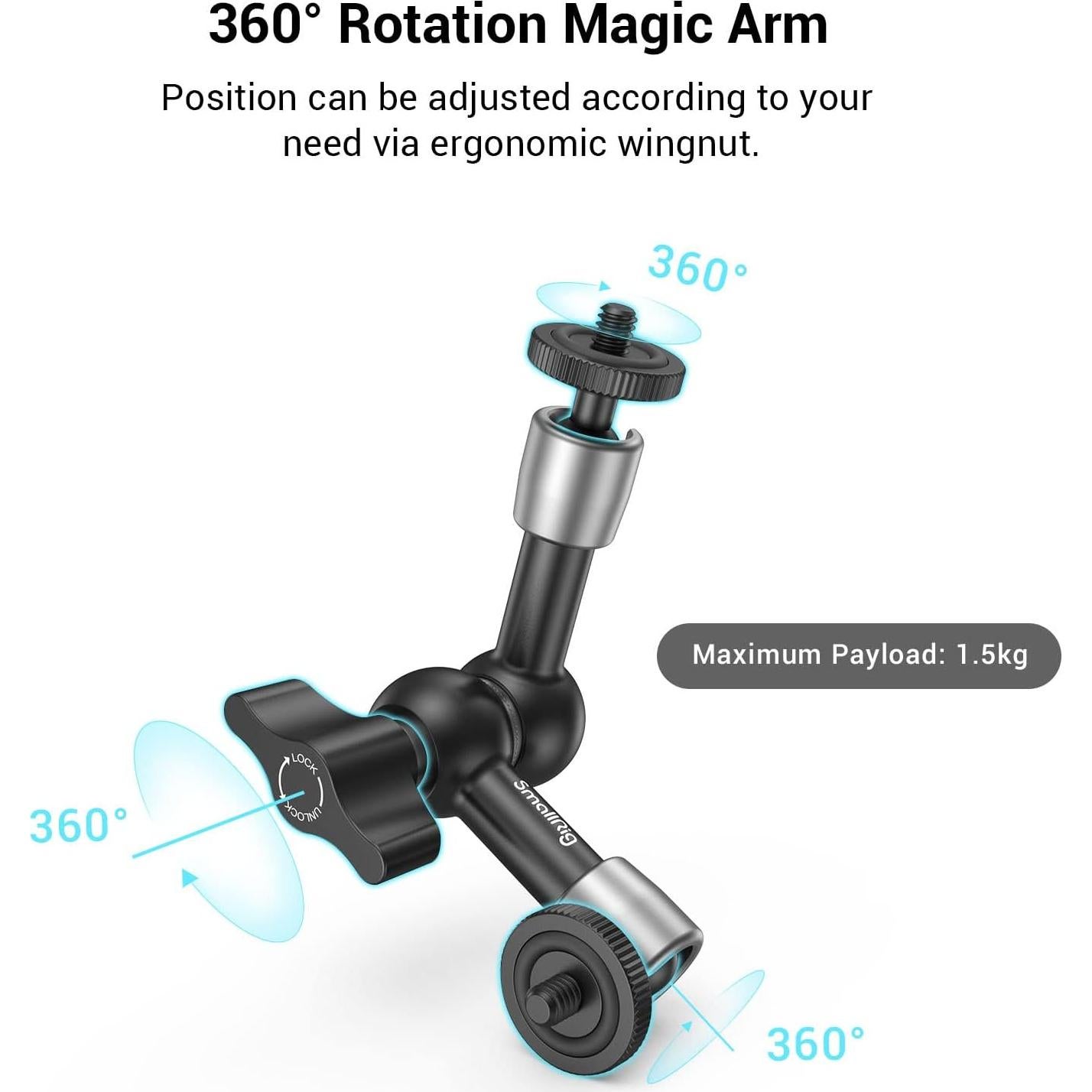 Super Clamp SmallRig KBUM2730 con Brazo Mágico 14.73 cm