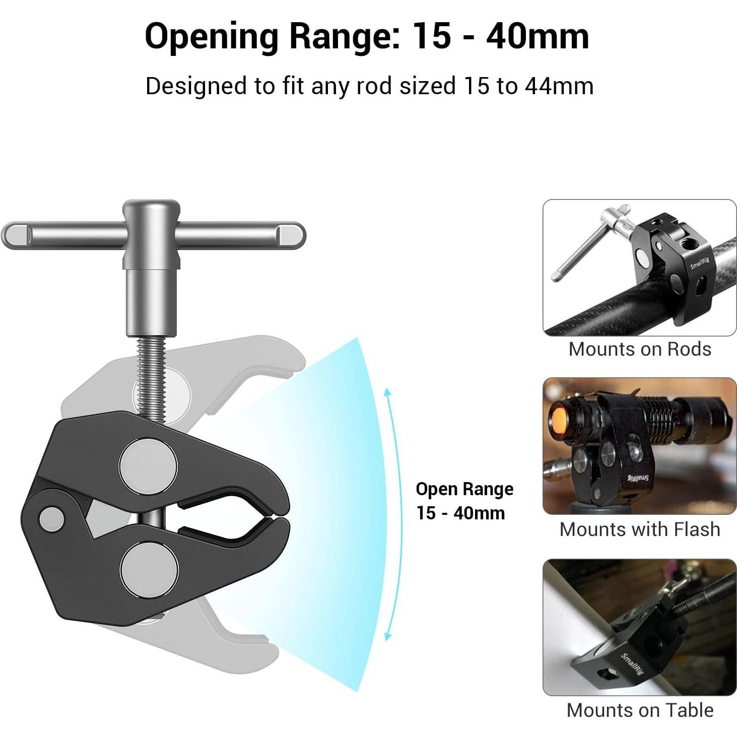 Super Clamp SmallRig KBUM2730 con Brazo Mágico 14.73 cm