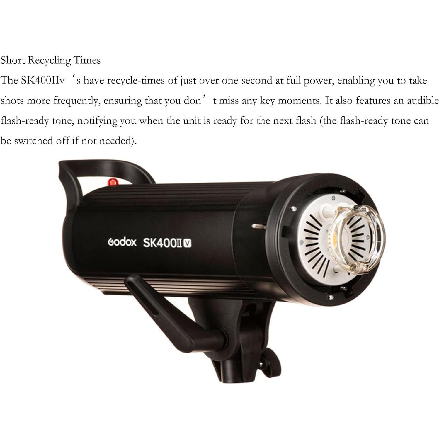 Flash de Estudio Godox SK400II-V 400W con LED y Control Inalámbrico