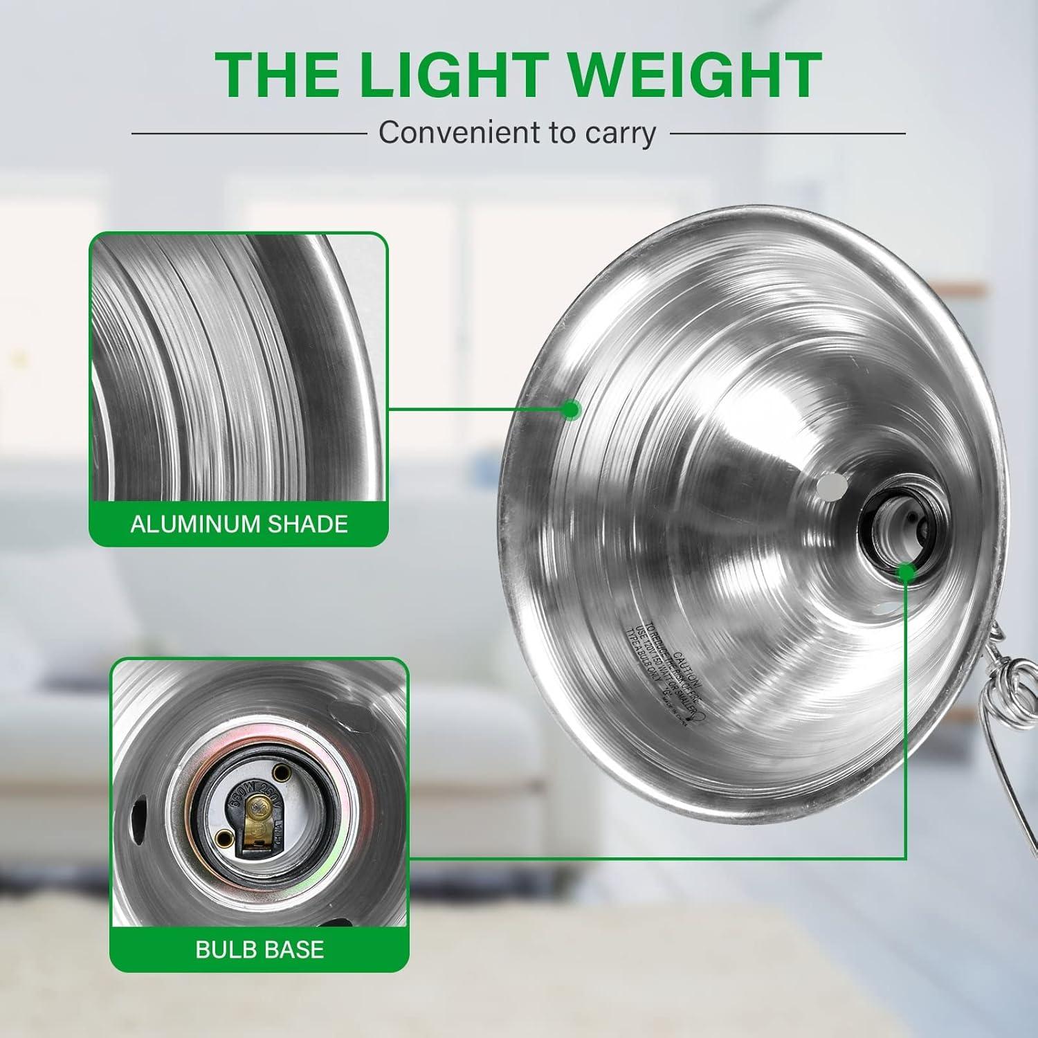 Lámpara de Abrazadera Simple Deluxe 150W Reflector Aluminio 21.6cm Paquete 6