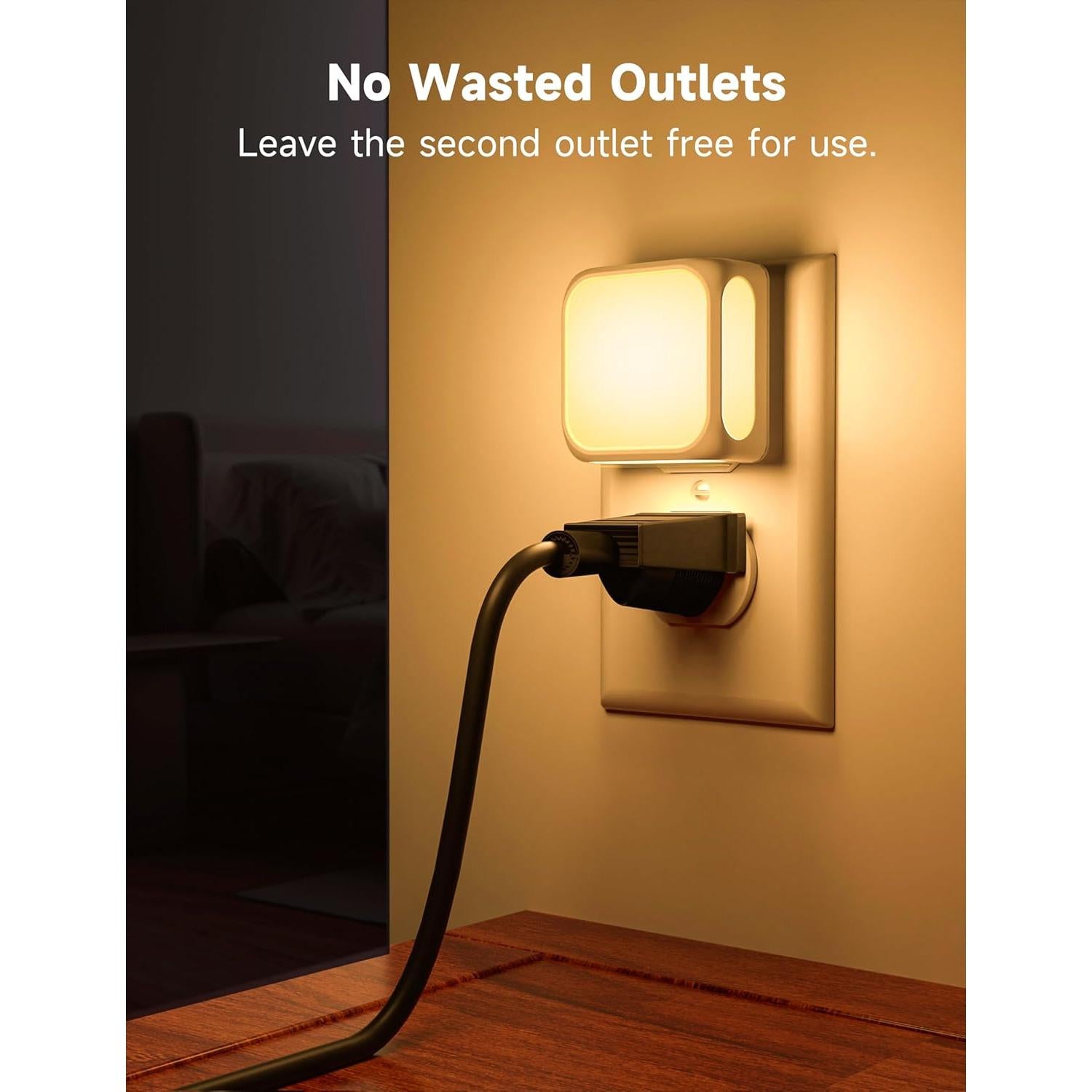 Luces Nocturnas Enchufables UNILAMPRO 1W con Sensor 2700K