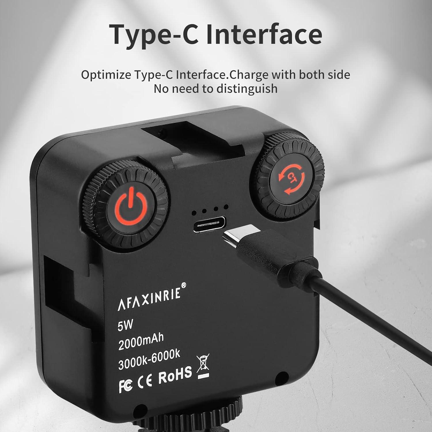 Luz LED Portátil AFAXINRIE VL49C 2000mAh Bi-Color 3000K-6000K