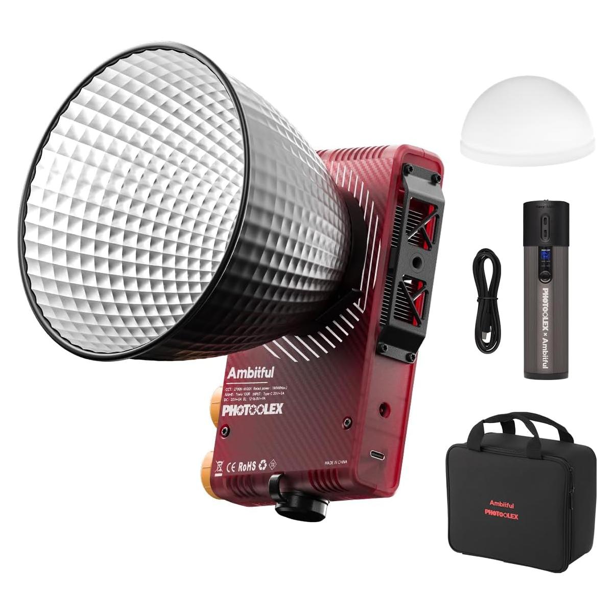 Luz de Video LED Ambitful Q100Lite 100W Bi-Color 2700K-6500K